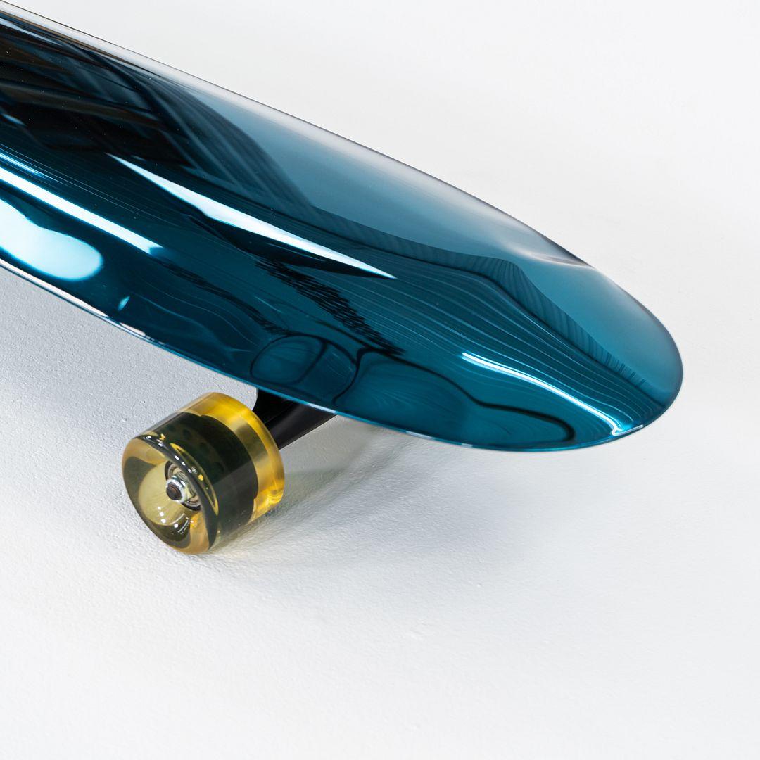Moderne Skateboard Oskar Zieta pour Zieta Bolid en acier inoxydable bleu 2024 en vente