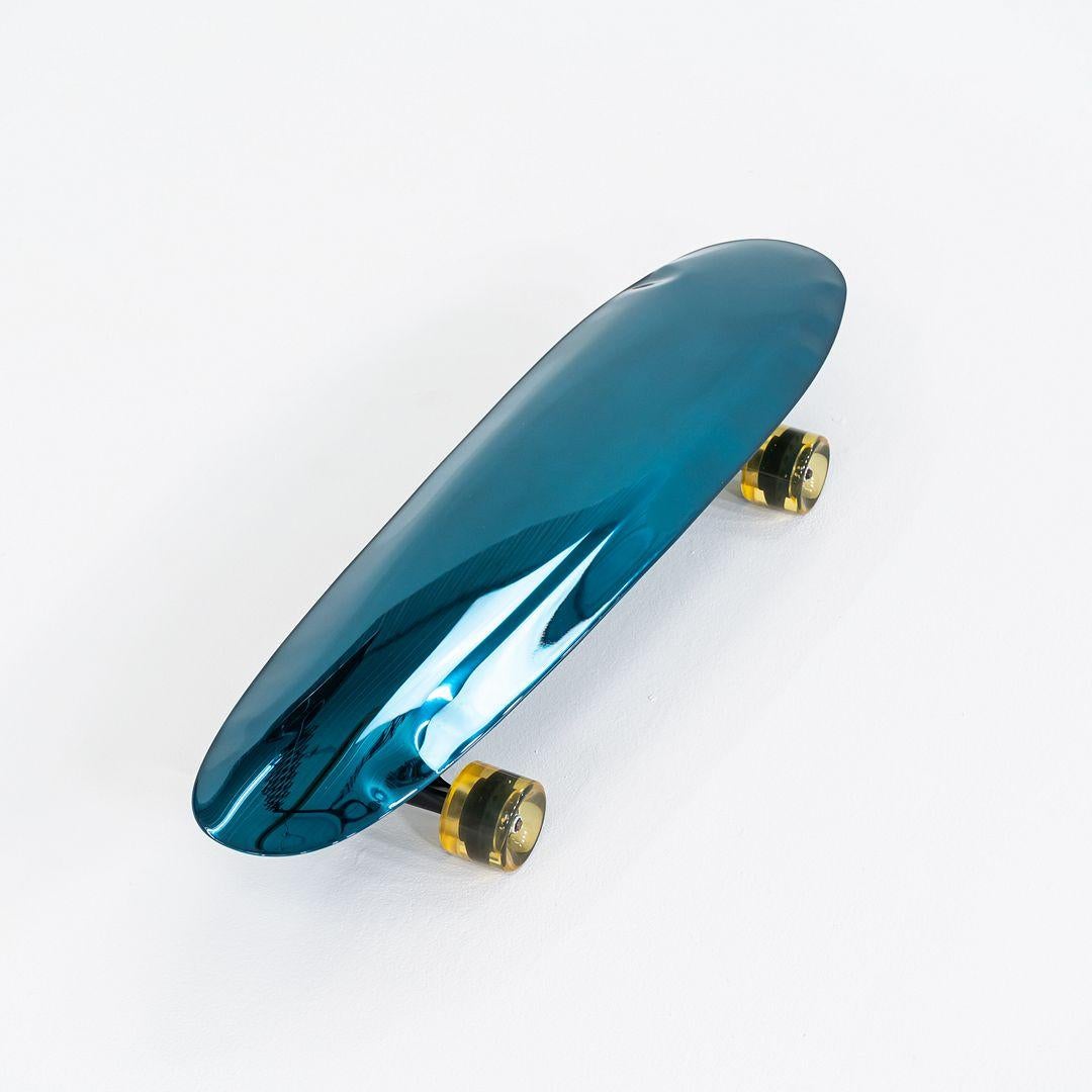 Polonais Skateboard Oskar Zieta pour Zieta Bolid en acier inoxydable bleu 2024 en vente