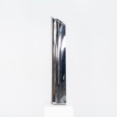 2024 Oskar Zieta für Zieta Parova Vase 34" / 85cm aus poliertem Edelstahl