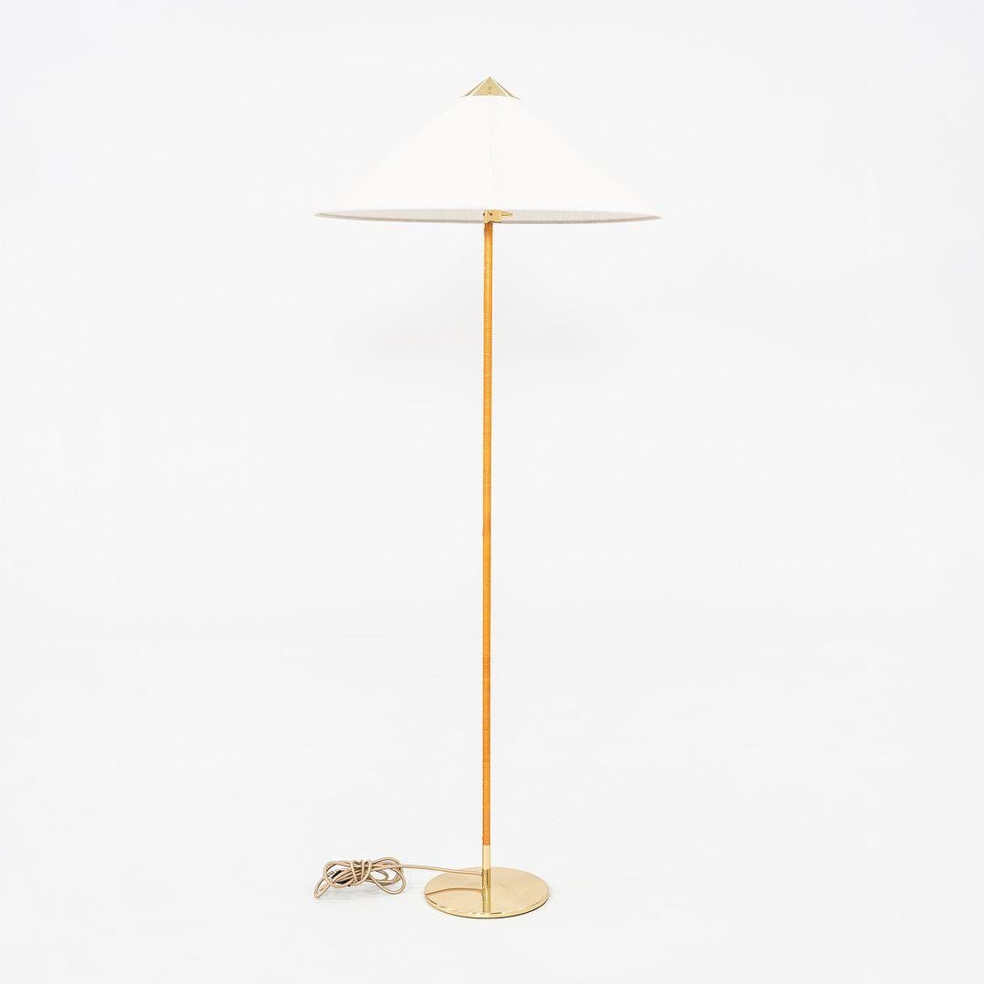 Danese 2024 Paavo Tynell for GUBI 9602 Floor Lamp ‚ÄúChinese Hat‚Äù with Canvas Shade in vendita