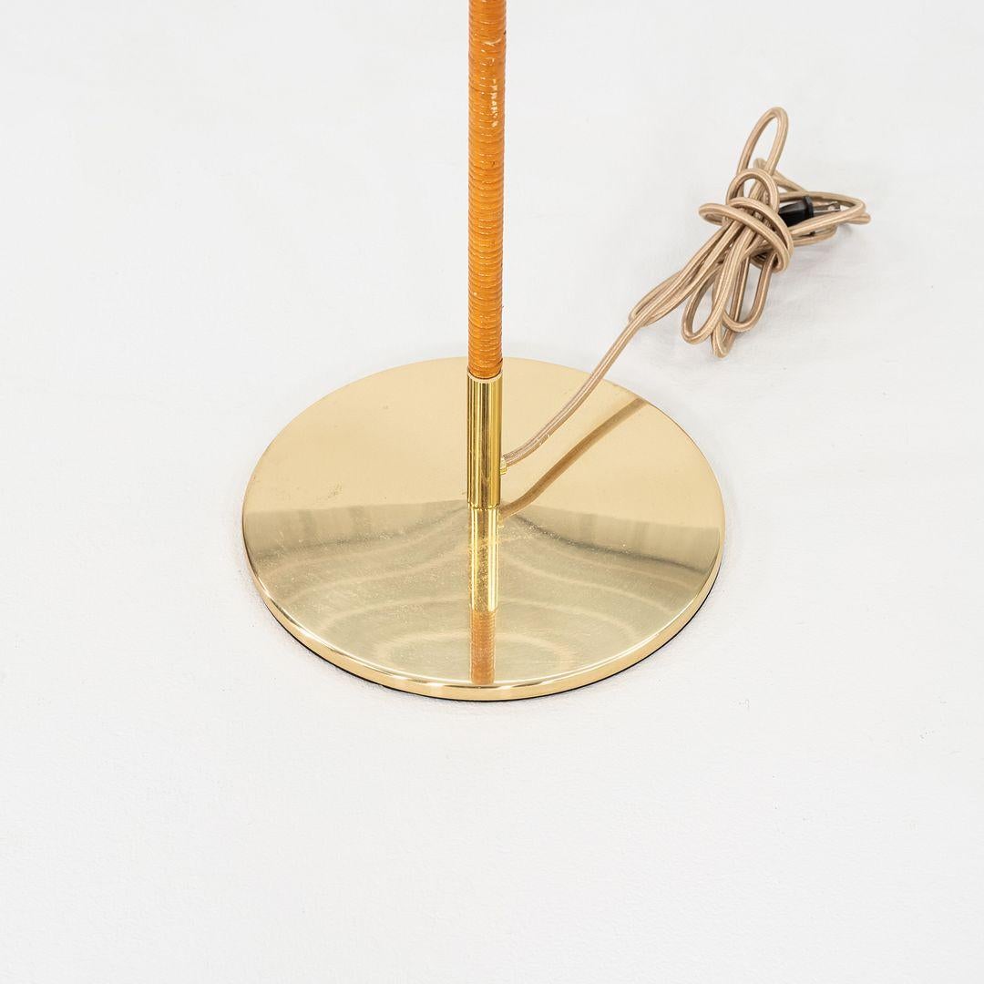 Ottone 2024 Paavo Tynell for GUBI 9602 Floor Lamp ‚ÄúChinese Hat‚Äù with Canvas Shade in vendita