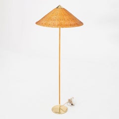 2024 Paavo Tynell for GUBI 9602 Floor Lamp "Chinese Hat" w/ Wicker Willow Shade