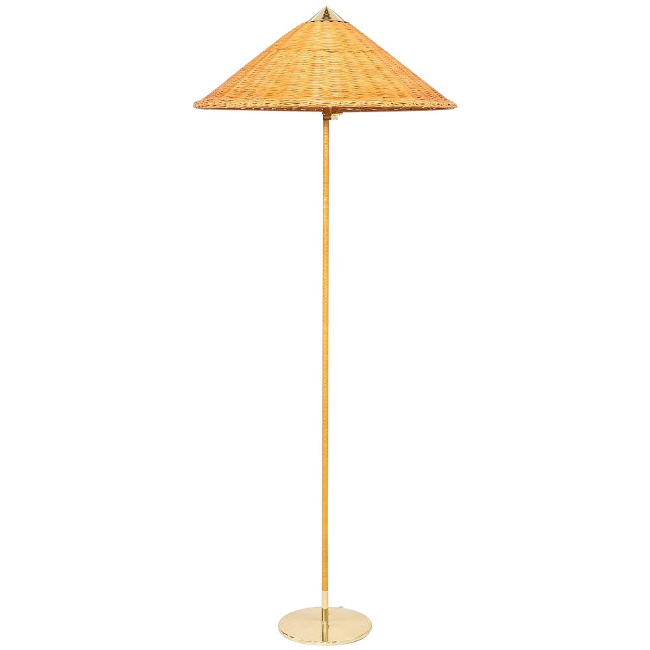 2024 Paavo Tynell for GUBI 9602 Floor Lamp "Chinese Hat" w/ Wicker Willow Shade