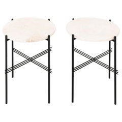 2024 Pair of GamFratesi for GUBI Pair of TS Outdoor Side Tables with Top