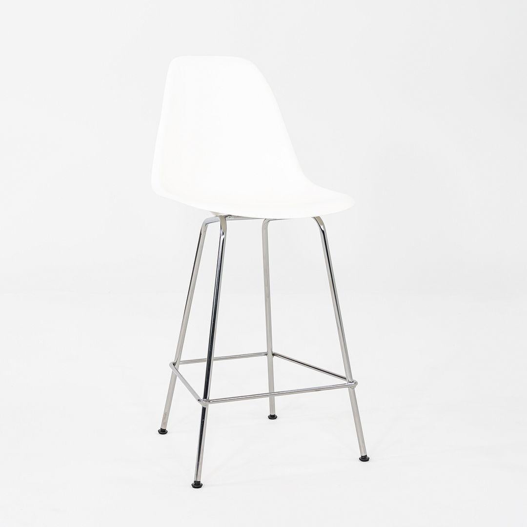 2024 Pair of Herman Miller Eames Plastic Counter Stools with Chrome Bases For Sale 5