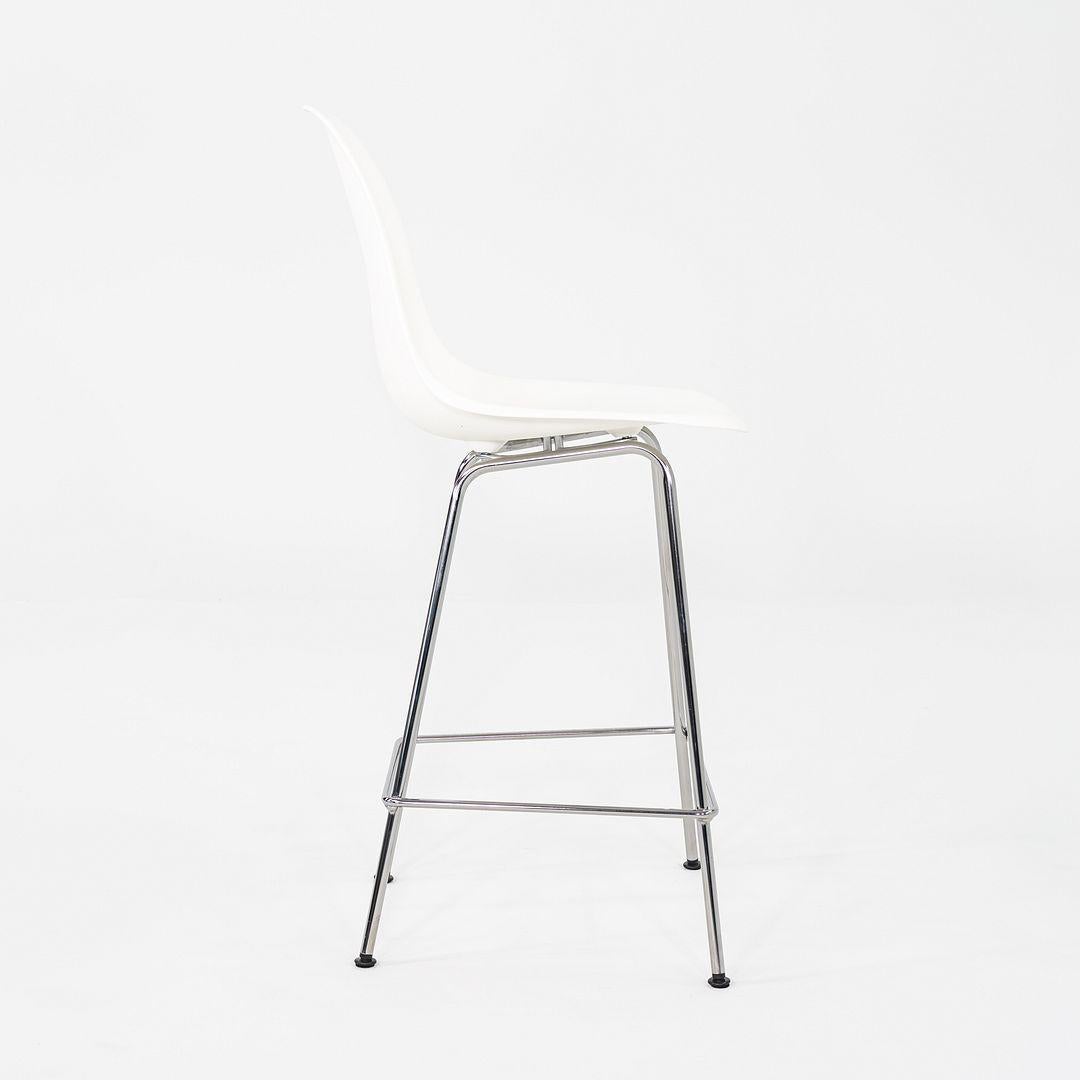 2024 Pair of Herman Miller Eames Plastic Counter Stools with Chrome Bases For Sale 6