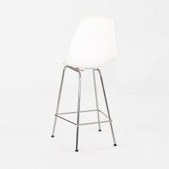 2024 Pair of Herman Miller Eames Plastic Counter Stools with Chrome Bases