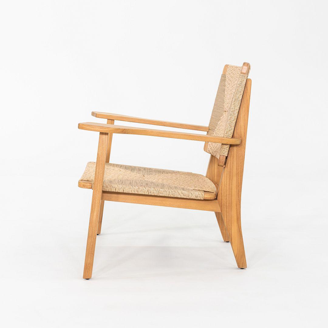 Moderne Paire de chaises d'extérieur Marcel Gascoin pour GUBI F en teck naturel 2024 en vente