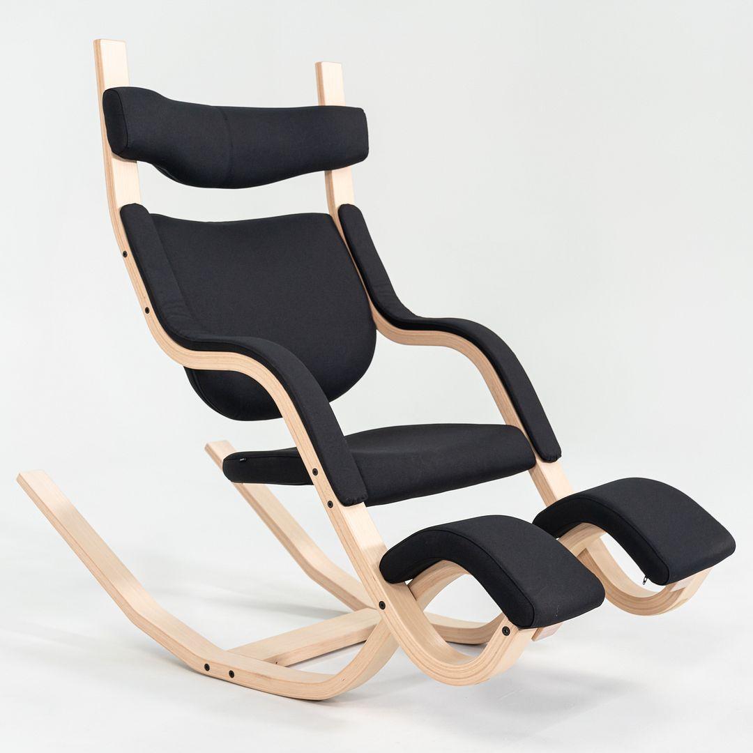 2024 Peter Opsvik para Varier Gravity Sillón Balans Negro con Haya 4
