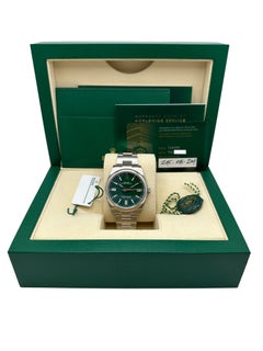 Rolex Oyster Perpetual 124300 41mm Green Dial Stainless Steel Box Paper 2024