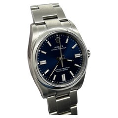 2024 Rolex 126000 Oyster Perpetual 36mm Quadrante Blu Acciaio Inox Box Paper