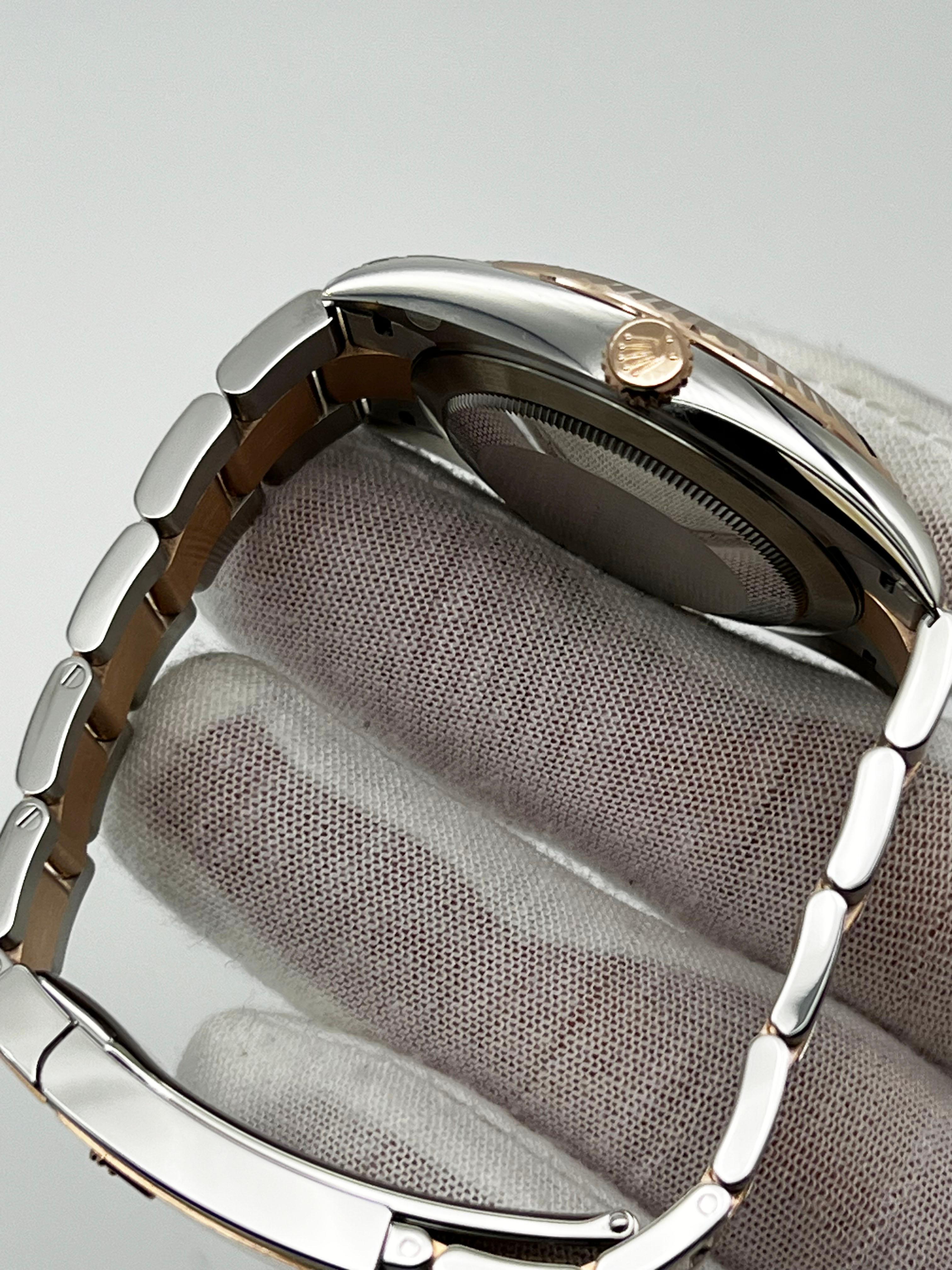2024 Rolex 126331 Datejust 41 Schokoladen Zifferblatt 18K Roségold Stahl Box Papier 3
