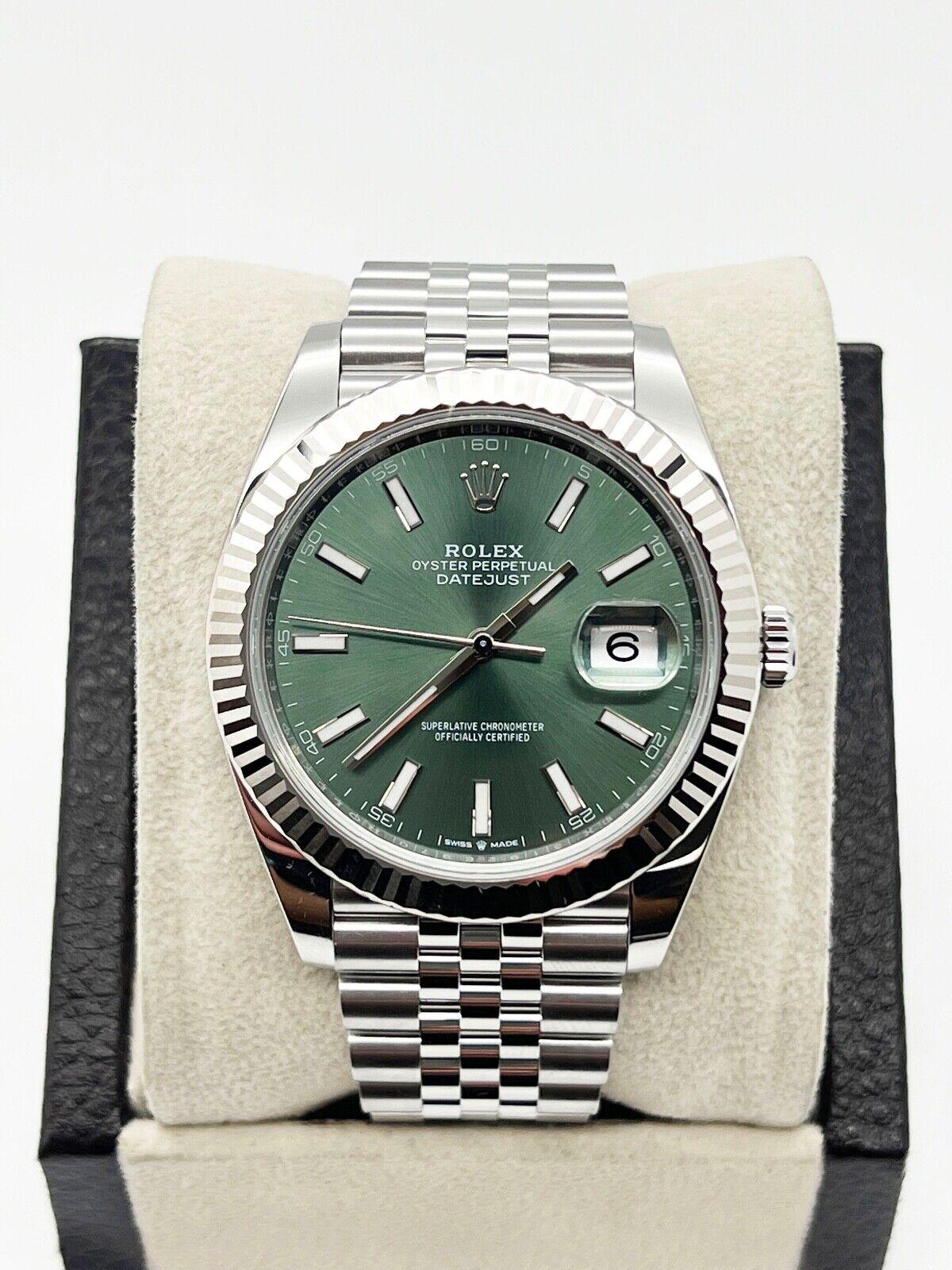 2024 Rolex 126334 Datejust 41 Mint Green Dial Steel & 18K Gold Box Paper Jubilee 4