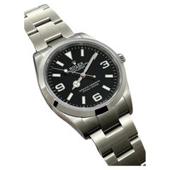2024 Rolex 36mm 124270 Explorer Schwarzes Zifferblatt Edelstahl Box Papier