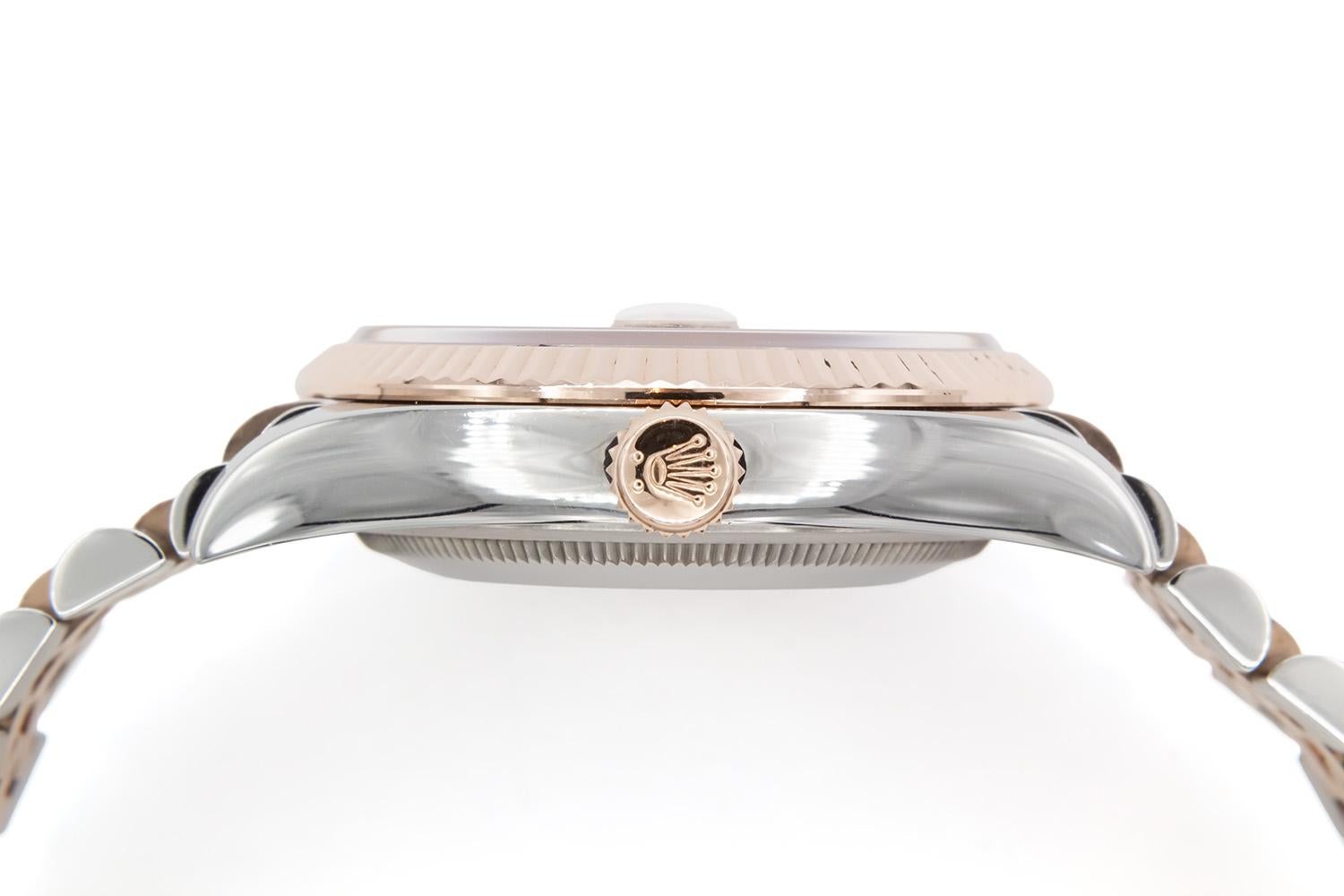 2024 Rolex Datejust 126231 18k Rose Gold & Edelstahl 36mm römischen Diamant-Zifferblatt BNP für Damen oder Herren im Angebot