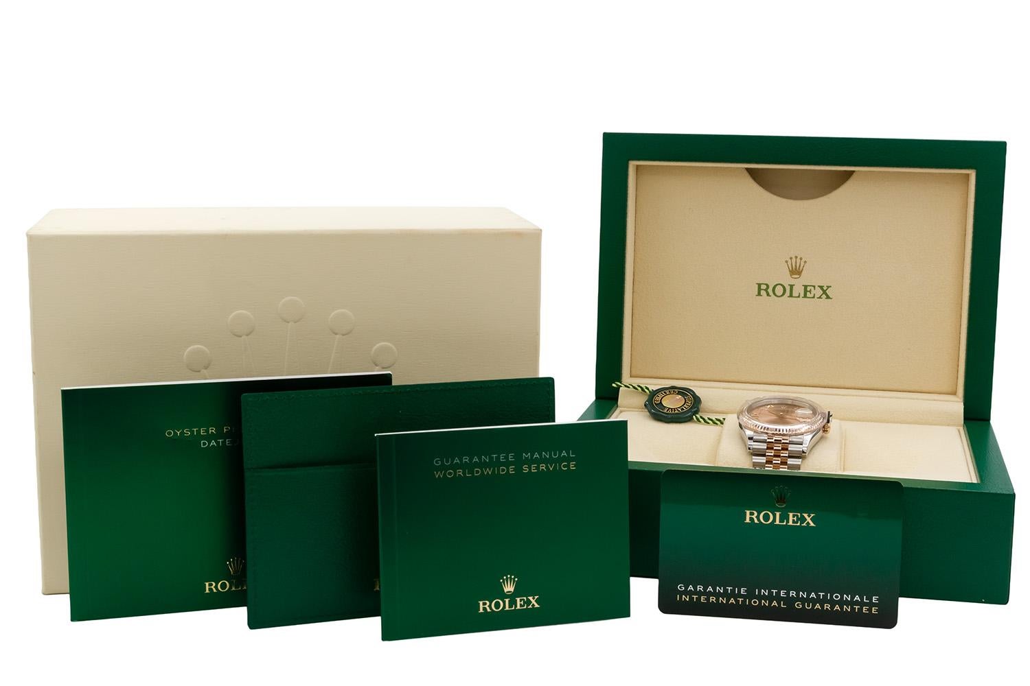 2024 Rolex Datejust 126231 18k Rose Gold & Edelstahl 36mm römischen Diamant-Zifferblatt BNP im Angebot 1