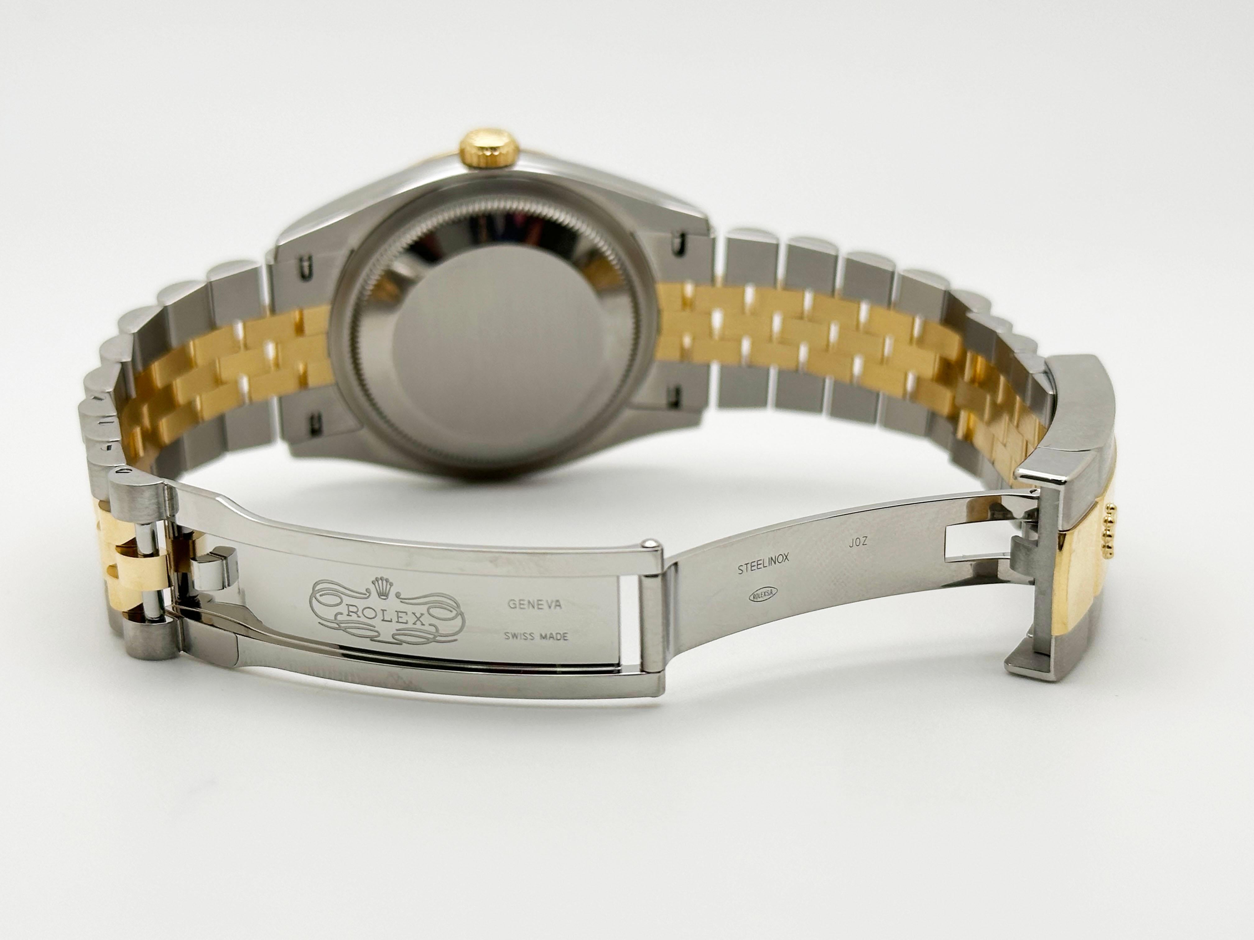 2024 Rolex Datejust 126233 Olive Green Diamond 18K Yellow Gold Steel Box Paper 3