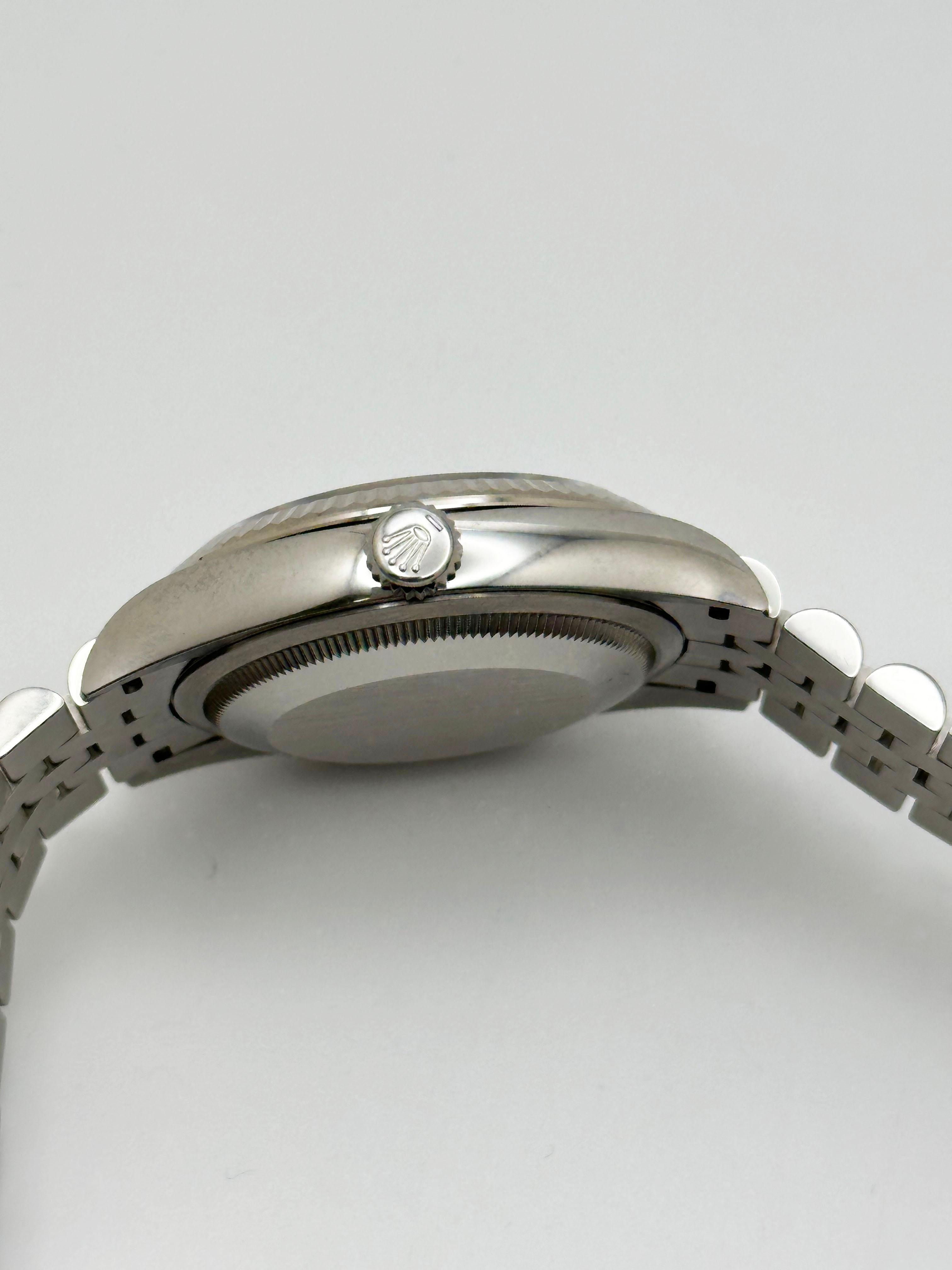 2024 Rolex Datejust 126234 Aubergine Purple Diamond Roman Steel Box Paper 36mm For Sale 4