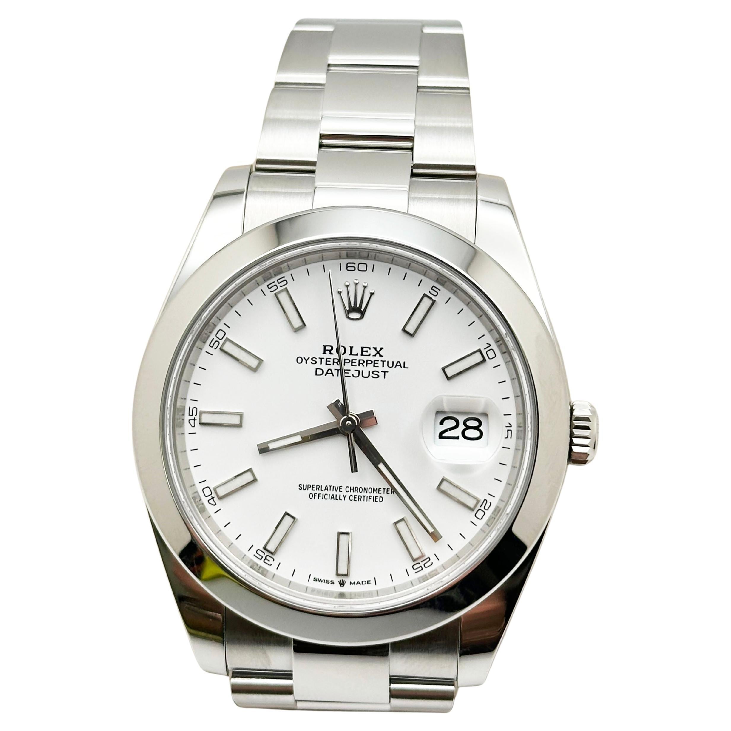 2024 Rolex Datejust 41 126300 White Dial Stainless Steel Box Papers