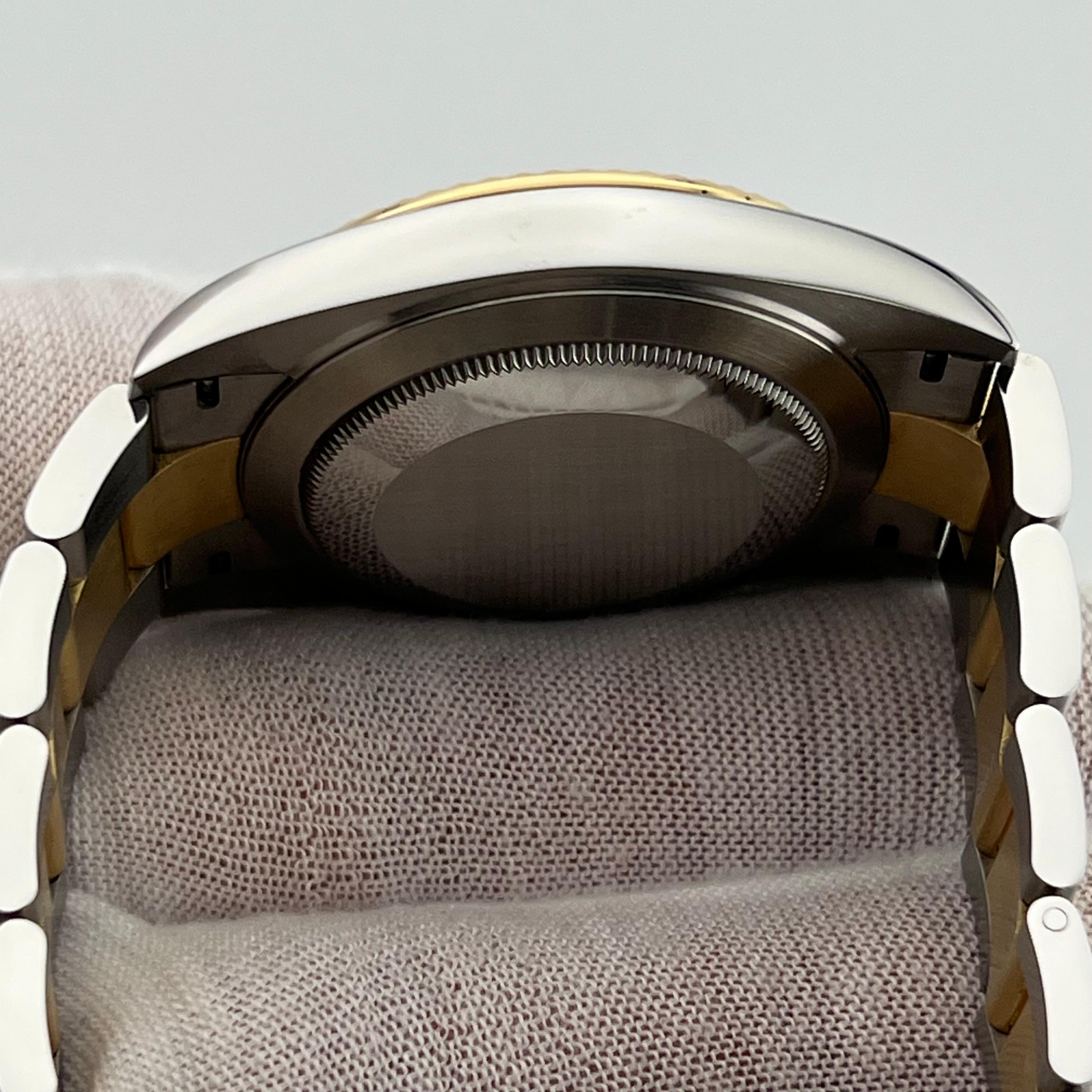 2024 Rolex Datejust 41 126333 Black Diamond Dial 18K Yellow Gold Steel Box Paper For Sale 6