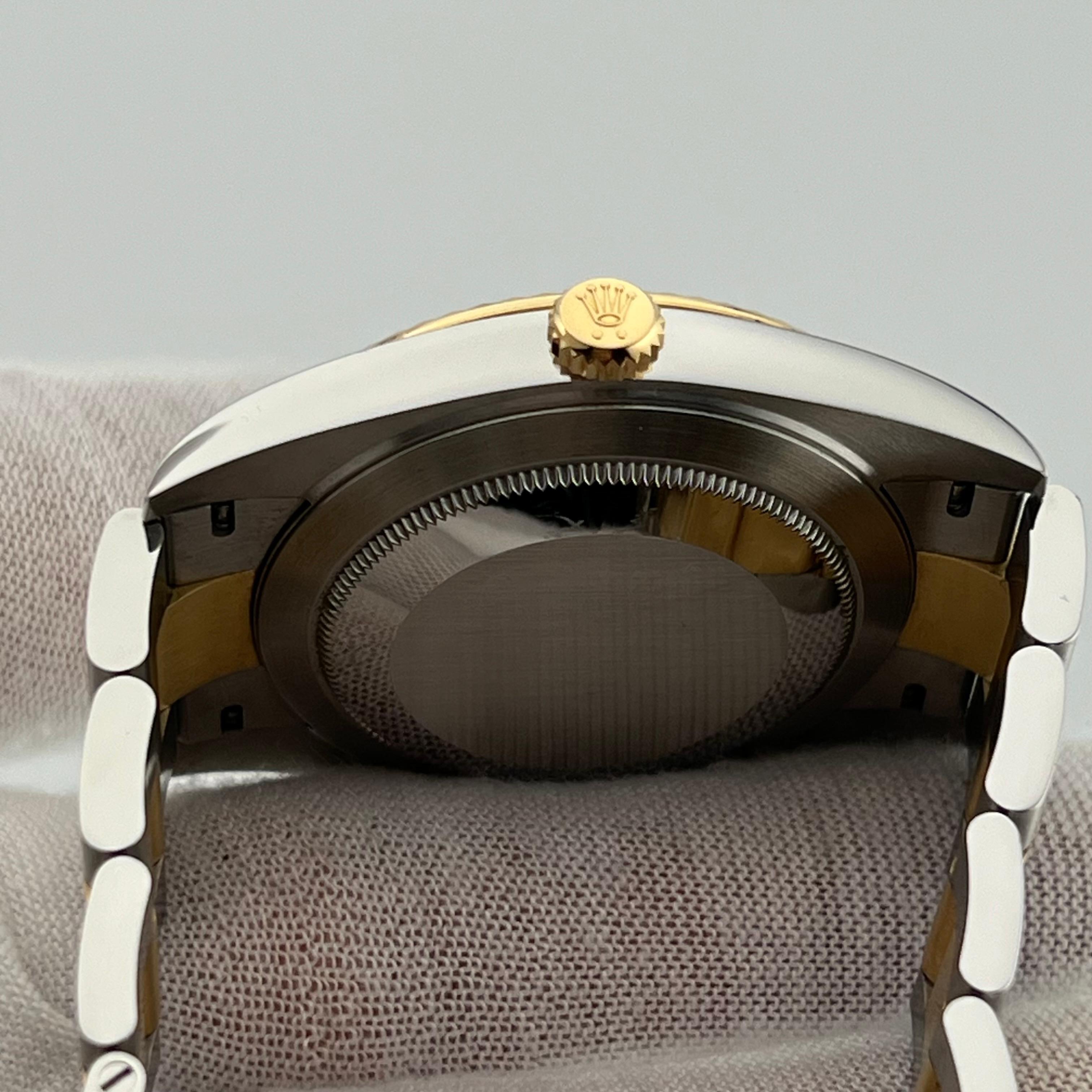 2024 Rolex Datejust 41 126333 Black Diamond Dial 18K Yellow Gold Steel Box Paper For Sale 5