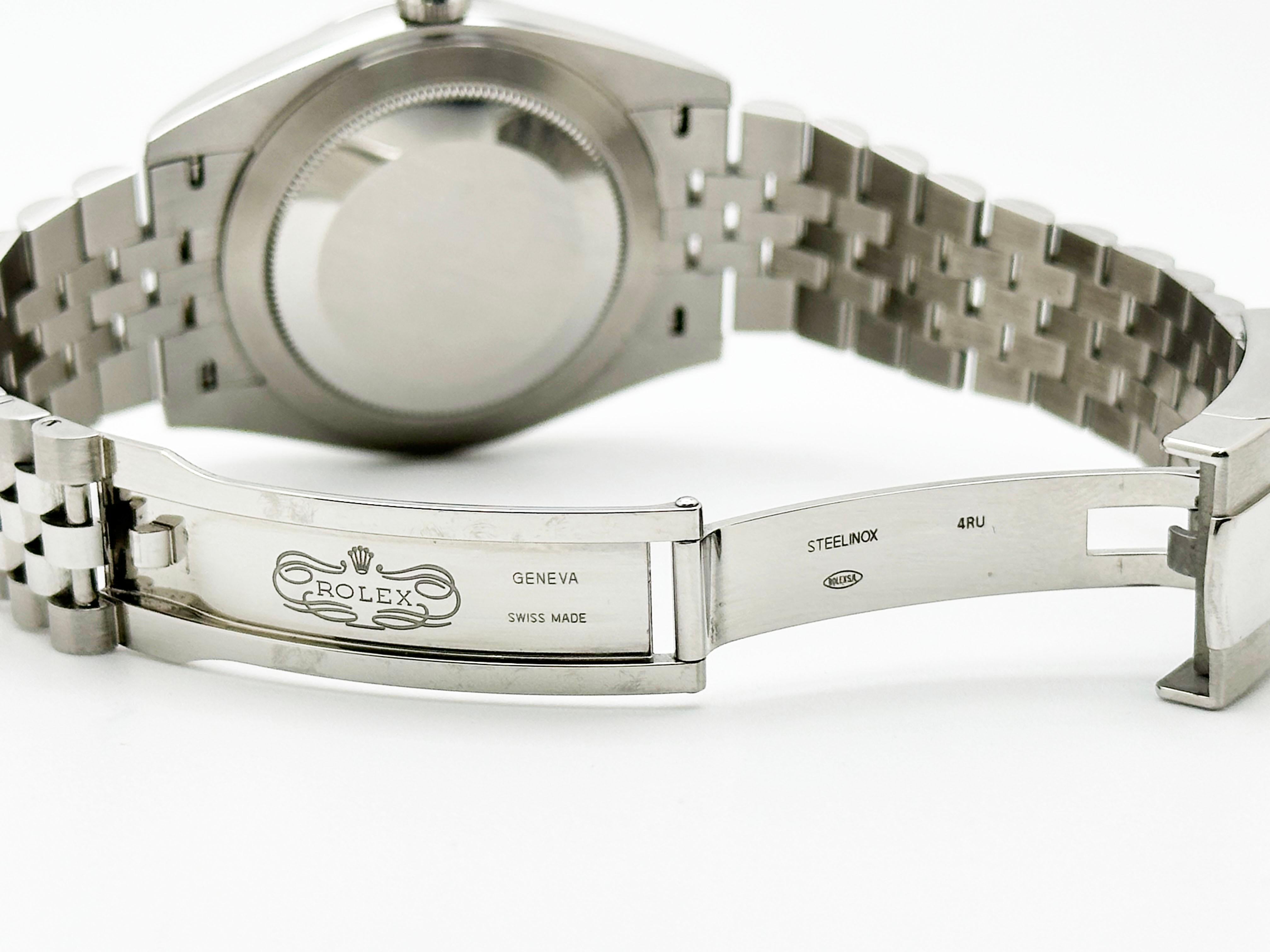 2024 Rolex Datejust 41 Esfera azul 126300 Acero inoxidable Jubilee Band Caja Papel en venta 1