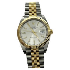 2024 Rolex Datejust 41 Quadrante argento 126333 Oro giallo 18 carati Acciaio Scatola Carta