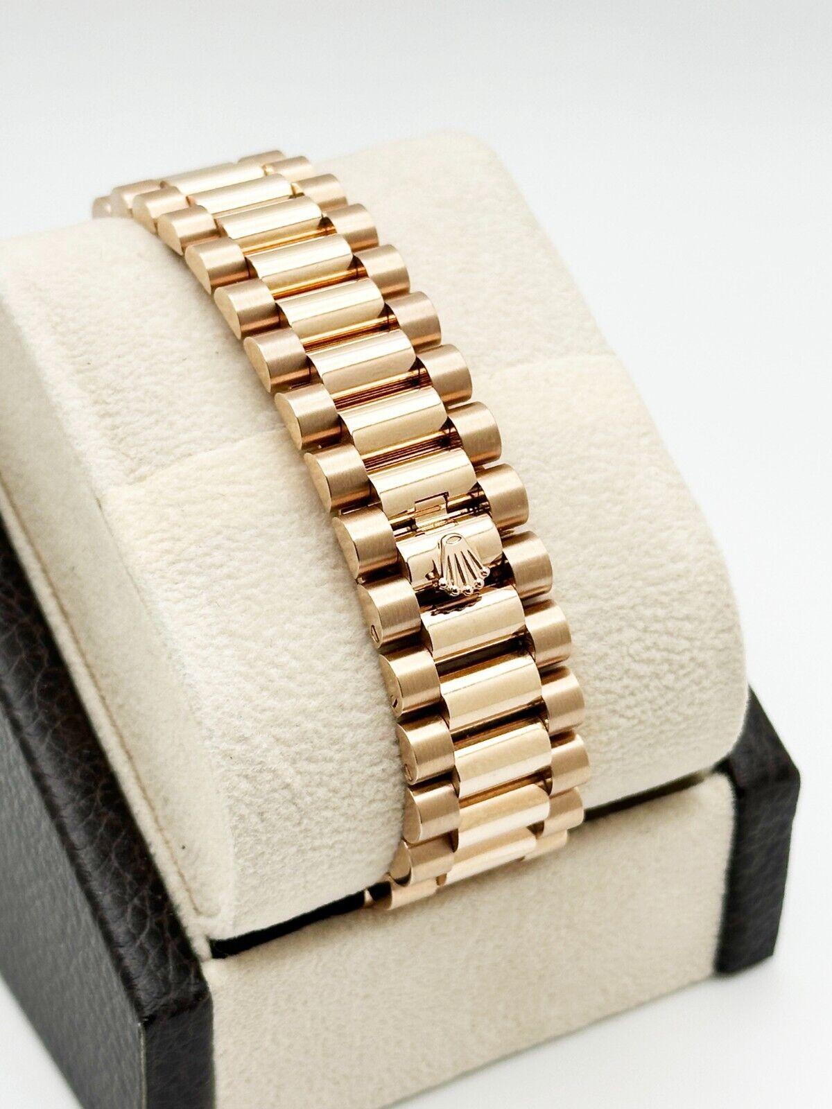 2024 Rolex Day Date President 128235 Eisenkiesel DIamond 18k Rose Gold Box Paper For Sale 1