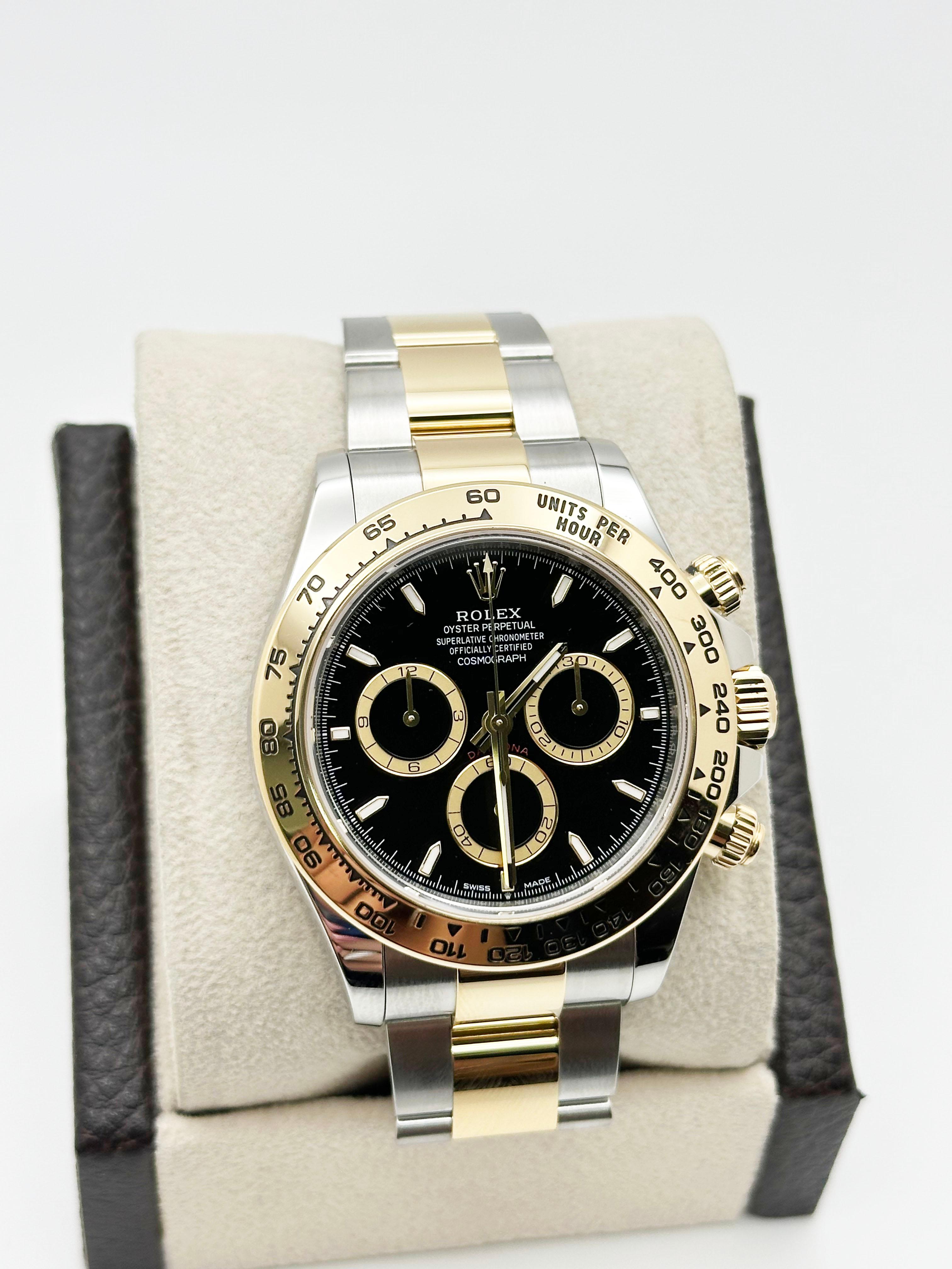 2024 Rolex Daytona 126503 Black Dial 18K Yellow Gold Stainless Steel Box Paper en Excelente estado para la venta en San Diego, CA