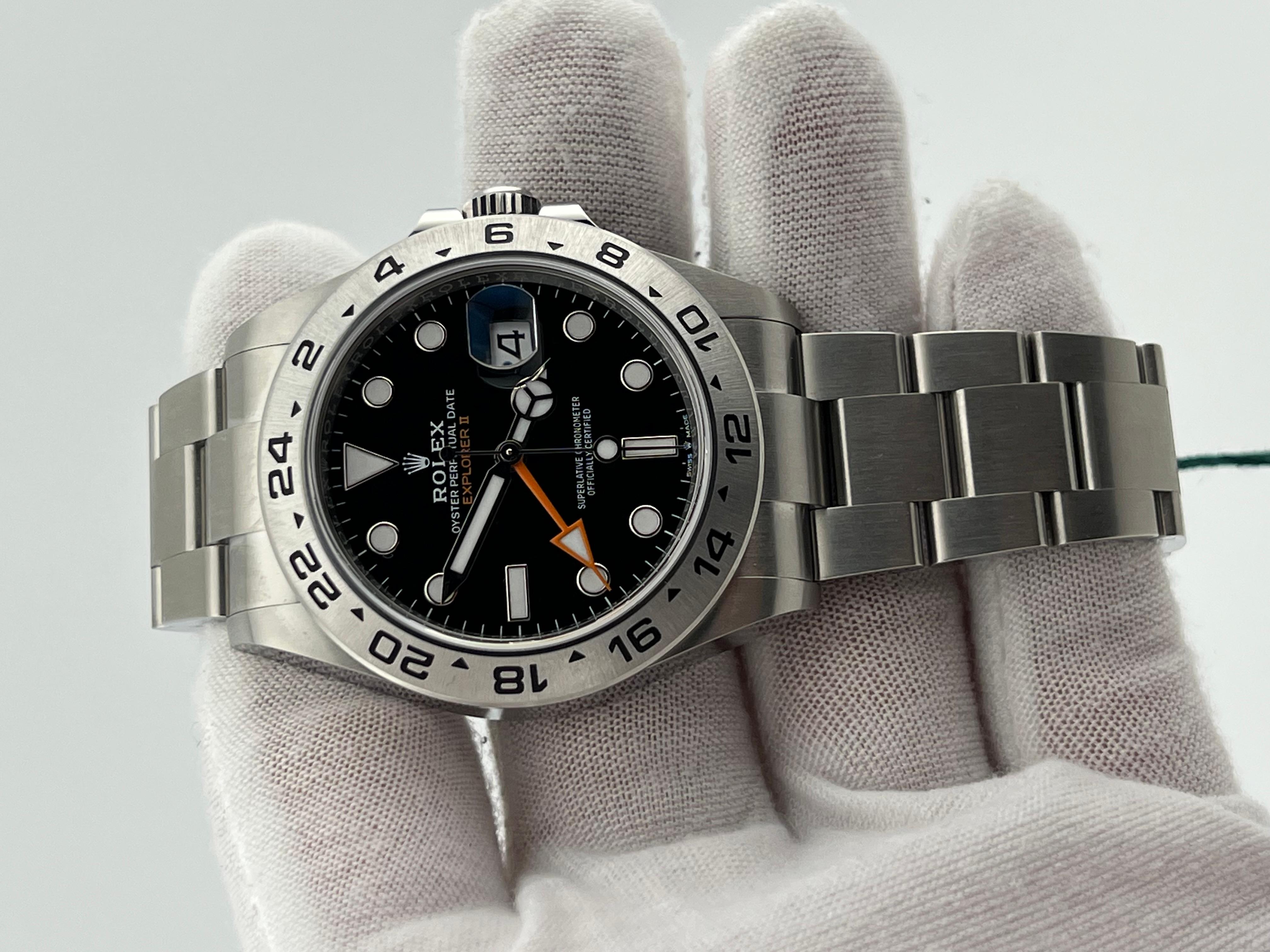 2024 Rolex Explorer II 226570 42mm Black Dial Stainless Steel Box Paper In Excellent Condition In San Diego, CA