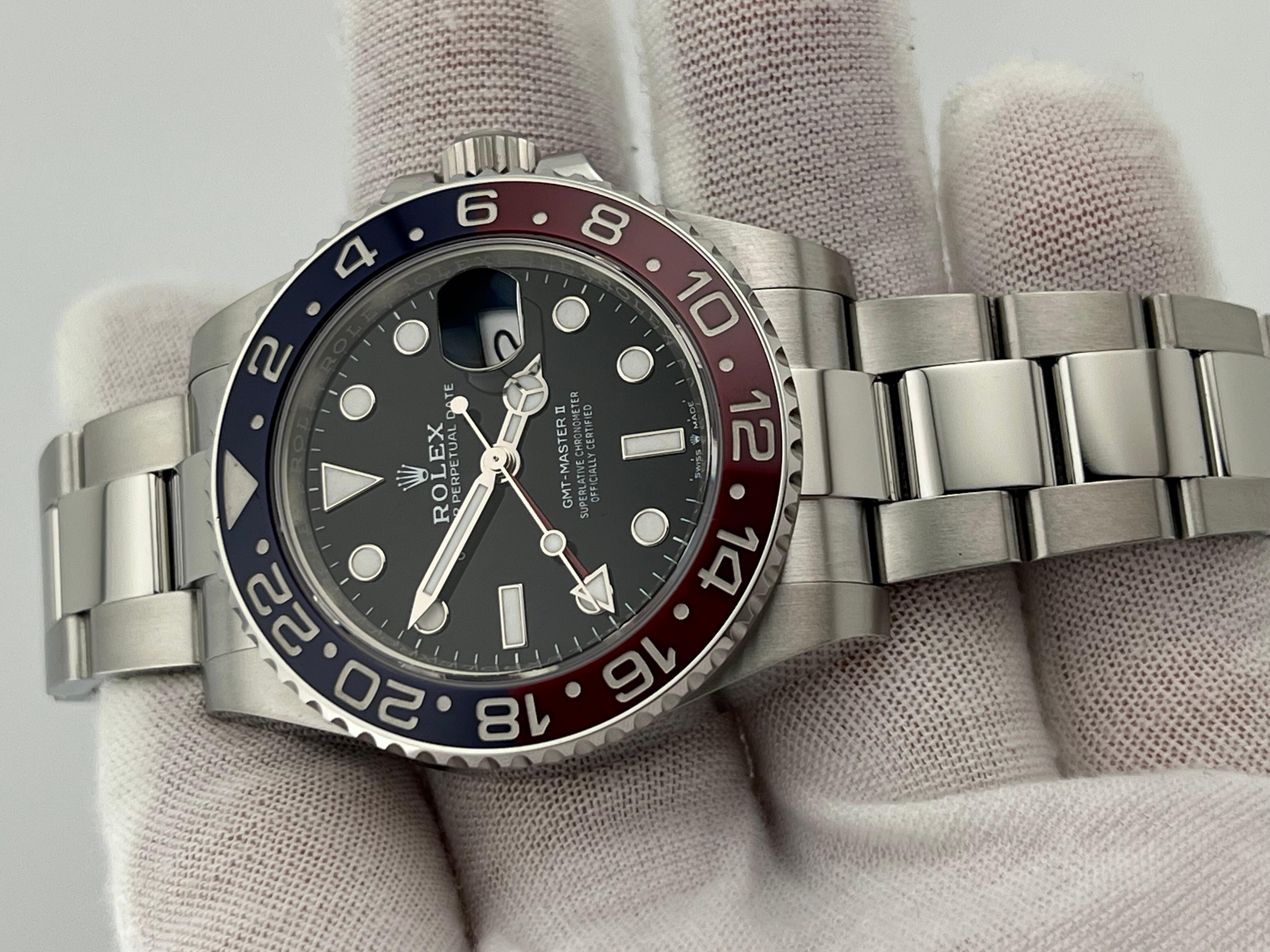 2024 Rolex GMT Master II Pepsi 126710BLRO Red and Blue Ceramic Steel Box Paper 1
