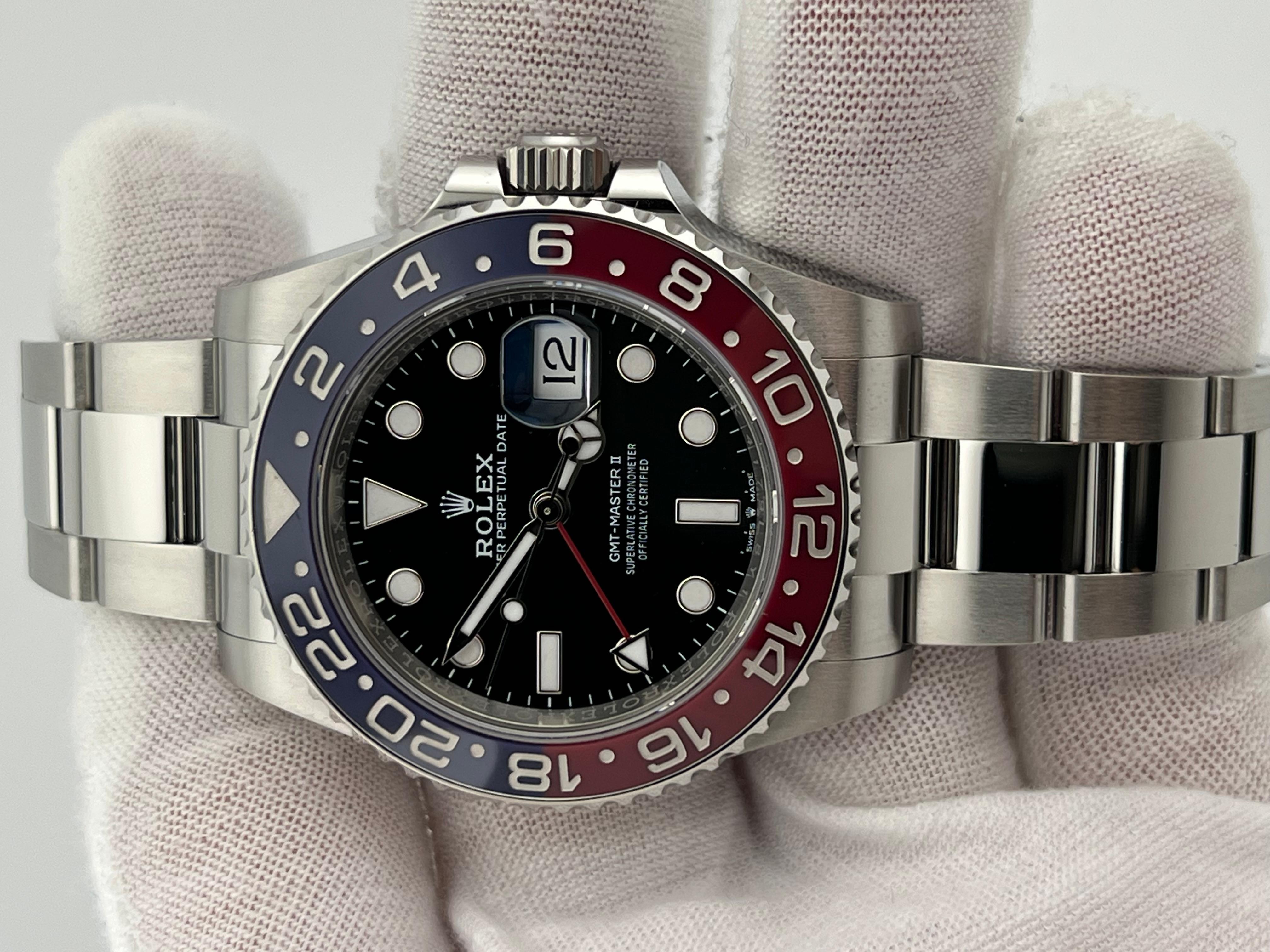 2024 Rolex GMT Master II Pepsi 126710BLRO Red and Blue Ceramic Steel Box Paper 2
