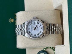 Rolex Damen Datejust 279174 28mm Weißes römisches Edelstahl Jubiläumskasten-Papier, 2024