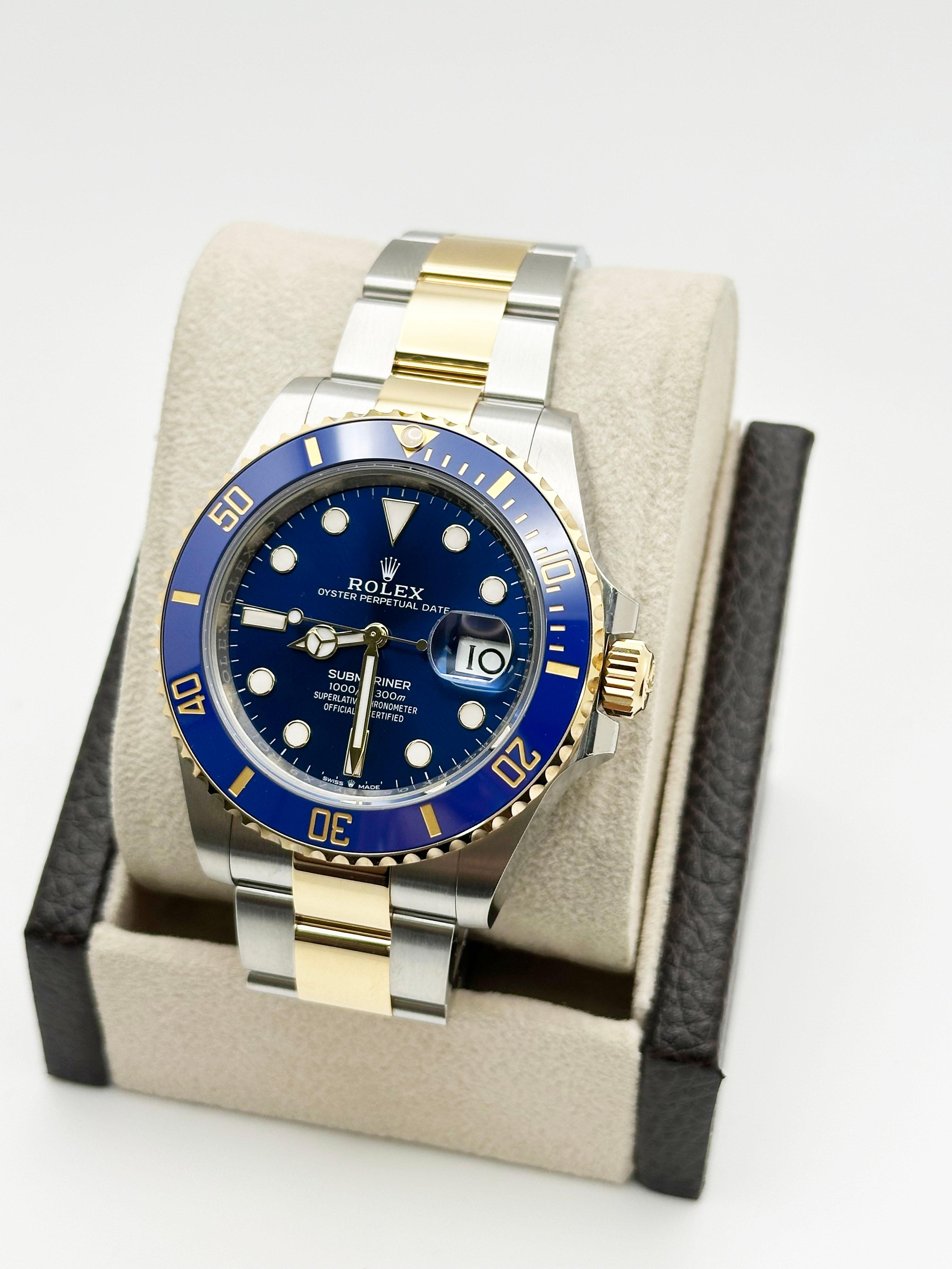2024 Rolex Submariner 126613LB 41mm Blue Ceramic 18K Gold Stainless Box Paper For Sale 1