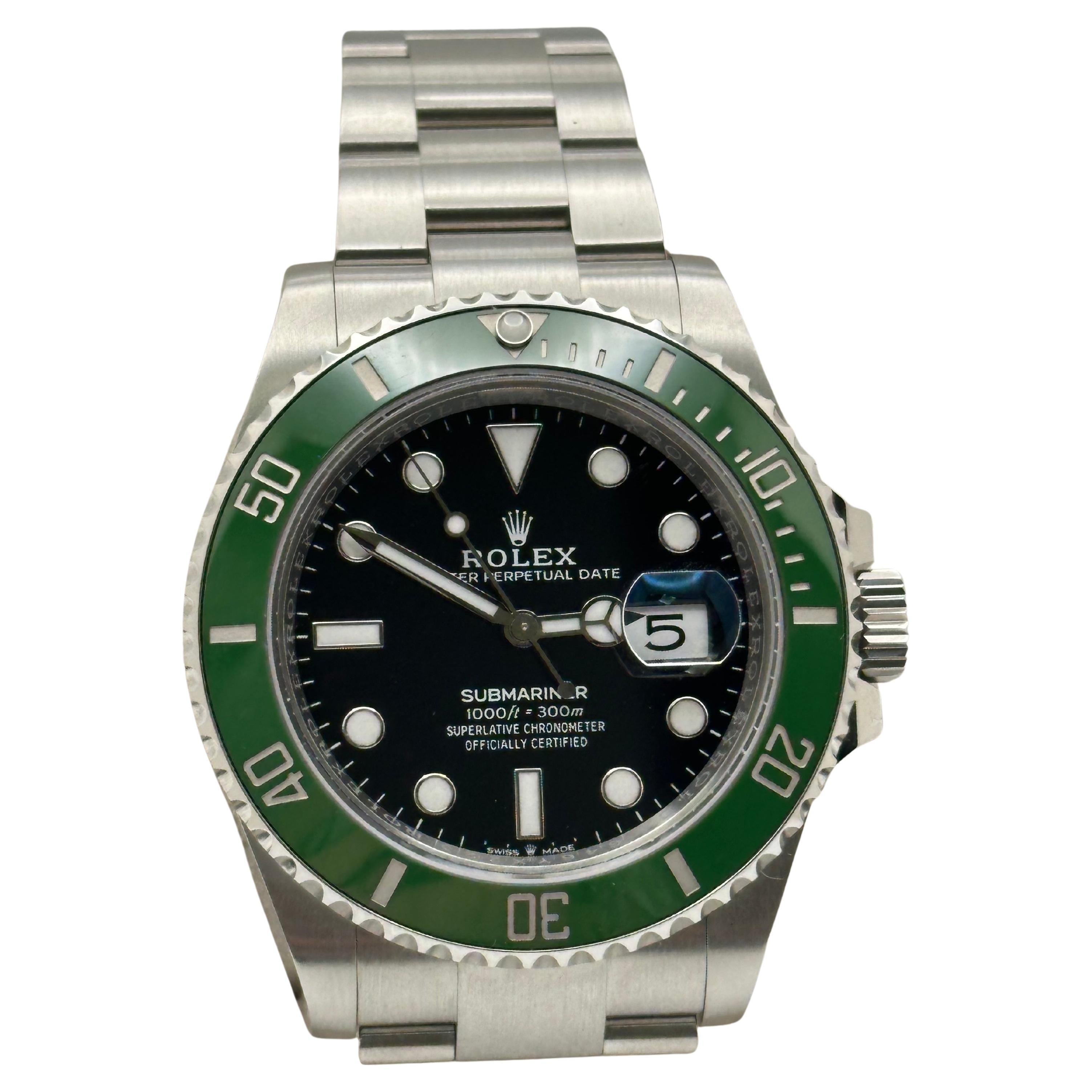 2024 Rolex Submariner Starbucks 126610LV Verde Esfera Negra Acero 41mm Caja Papel