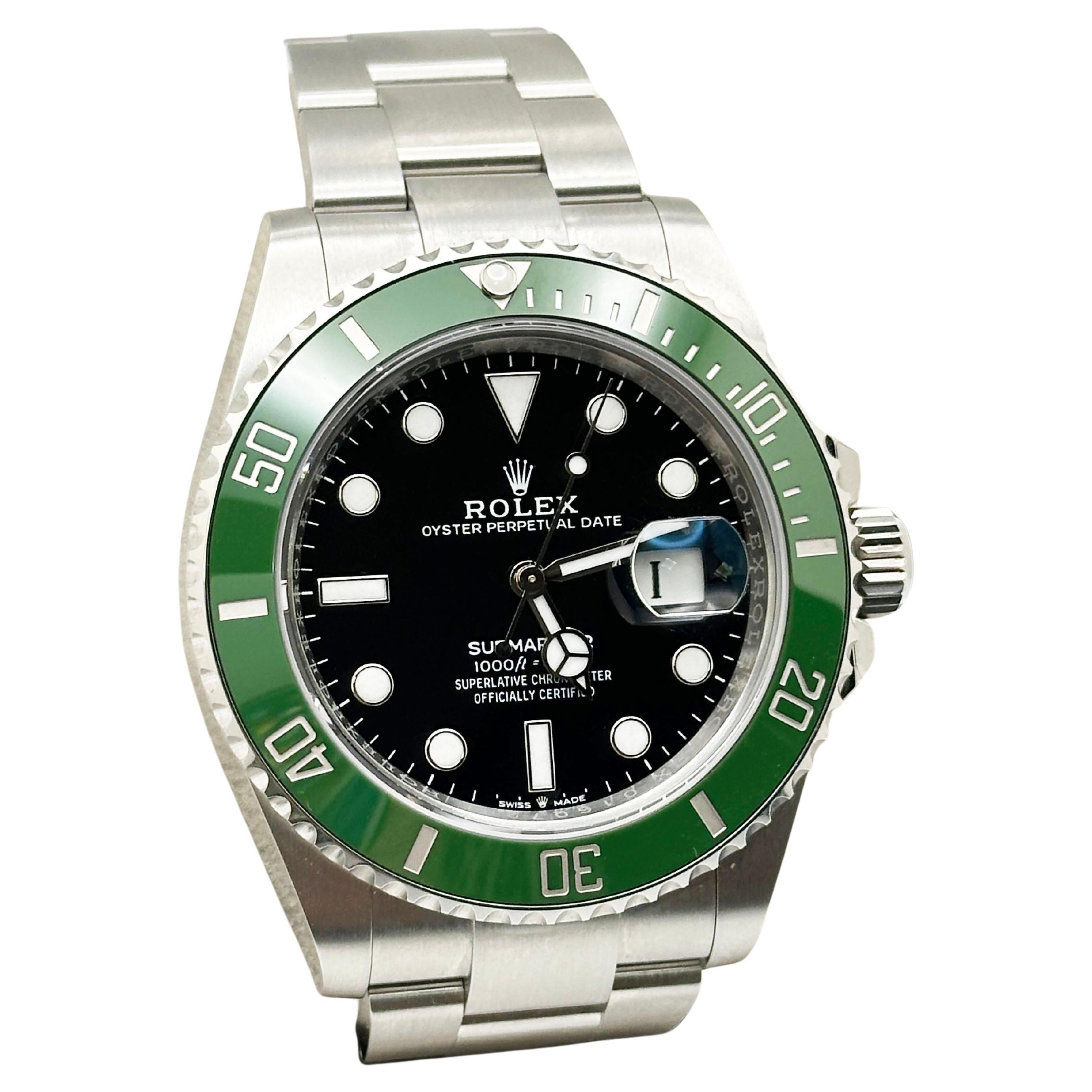 2024 Rolex Submariner Starbucks 126610LV Lunetta in ceramica verde Scatola di carta inossidabile