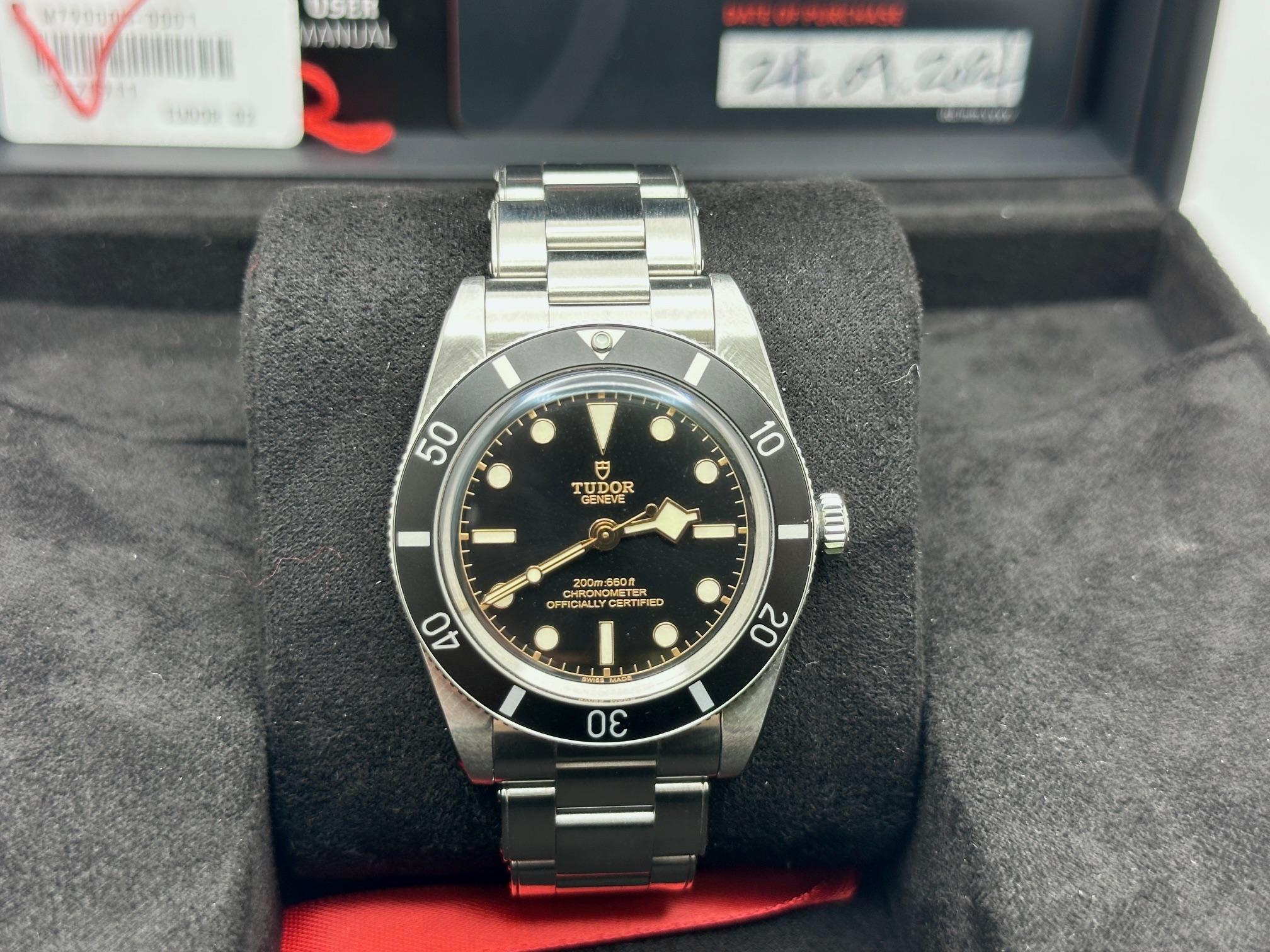Uomo 2024 Tudor Black Bay 54 79000N 37mm Quadrante Nero Acciaio Inox Scatola Documenti in vendita