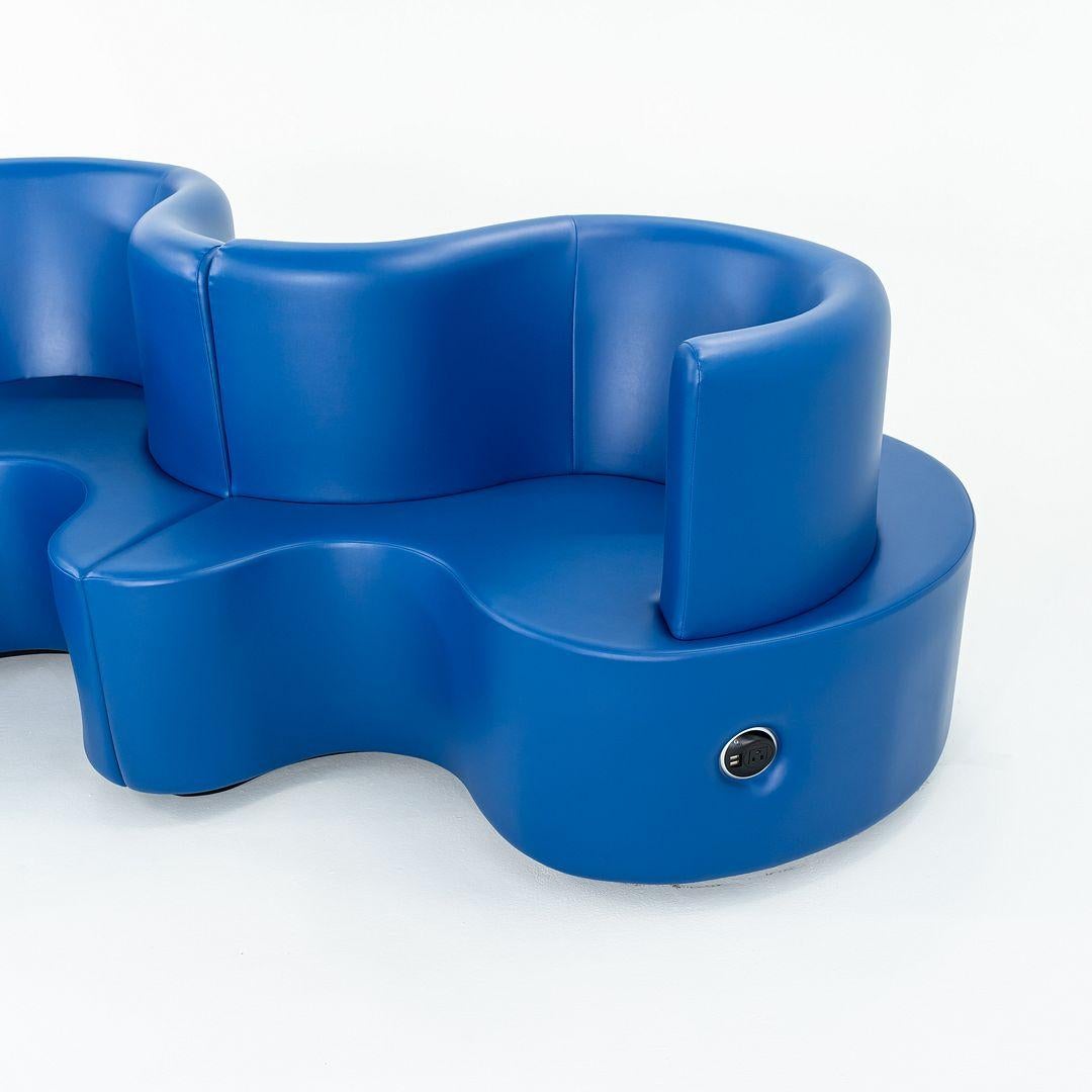 2024 Verner Panton para Verpan Sofá Trébol 3 Piezas Azul Real con Power Madera en venta