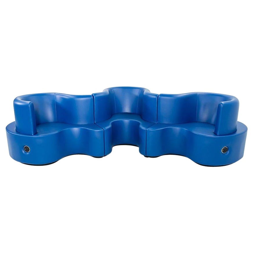 2024 Verner Panton for Verpan Cloverleaf Sofa 3 Units in Royal Blue with Power