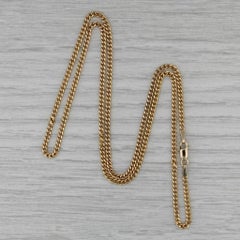 20.25" 2.2mm Curb Chain Necklace 14k Yellow Gold