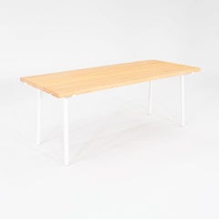 2025 Blu Dot 76" Branch Dining Table in Weather Oak with White Legs