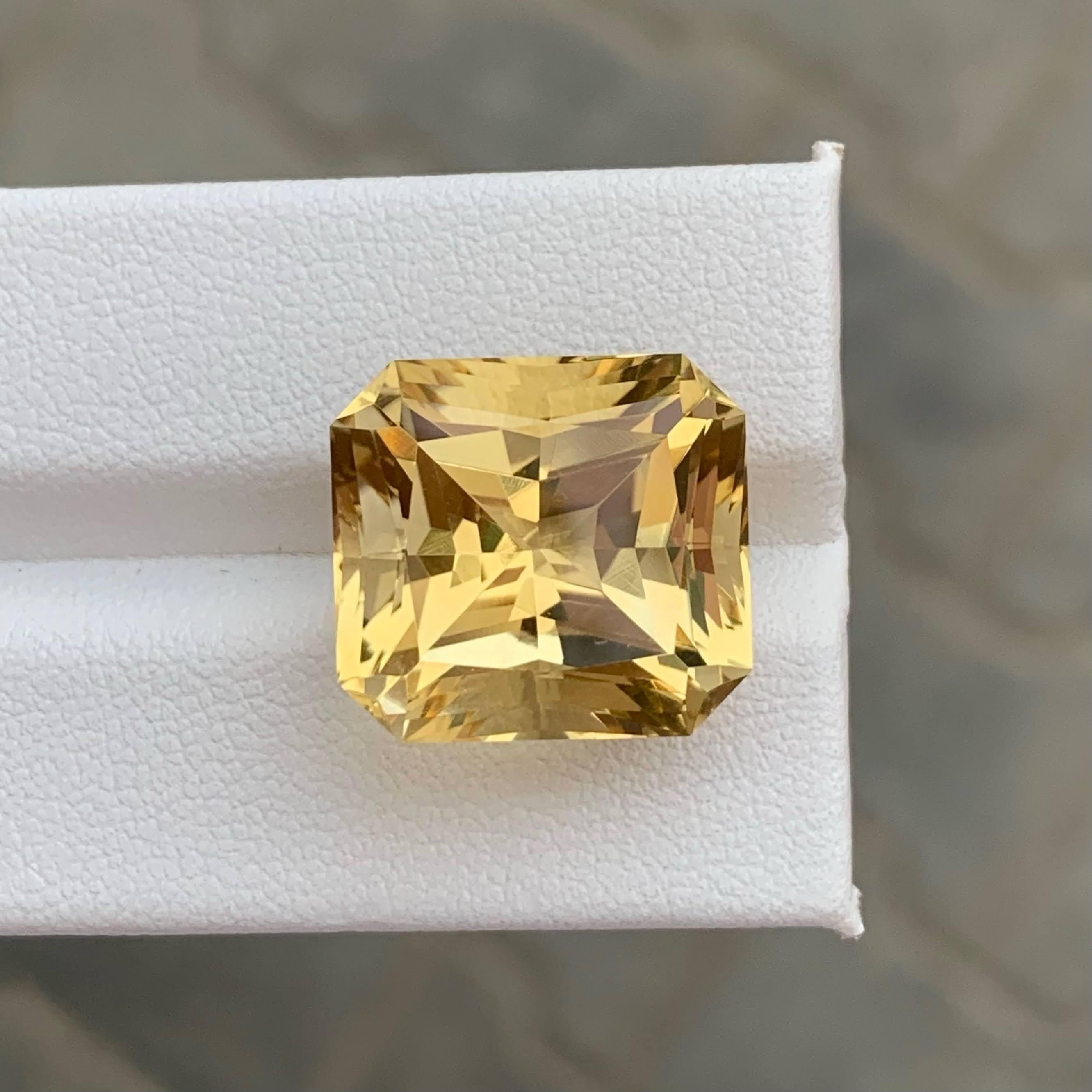 Weight 20.25 carat 
Dimensions 16.4x15.1x11.8 mm
Treatment None 
Origin Brazil 
Clarity Loup Clean 
Shape Cut Emerald Precision 




This 20.25 Carat Natural Citrine from Brazil radiates sunshine and positive energy with its warm golden-yellow hue