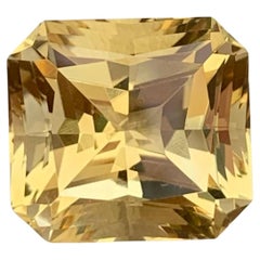 20.25 Carat Natural Loose Citrine Stone Emerald Precision Cut Brazilian Gemstone