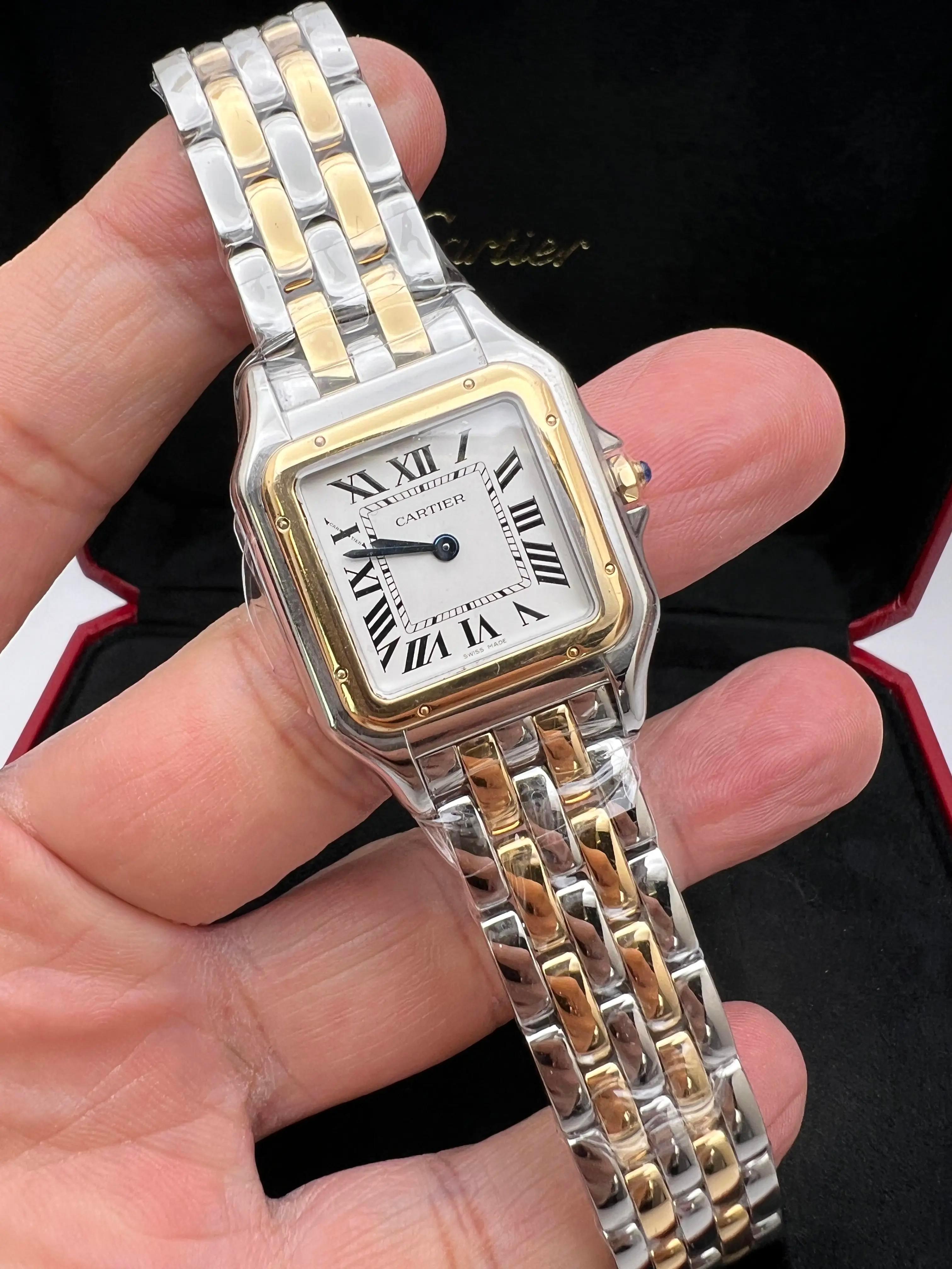 Women's 2025 Cartier Panthere Medium 18K Two Tone Silver Dial W2PN0007 Box Papers For Sale