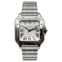 2025 Cartier Santos WSSA0029 Ref 4075 Medium 35mm Stainless Box Paper