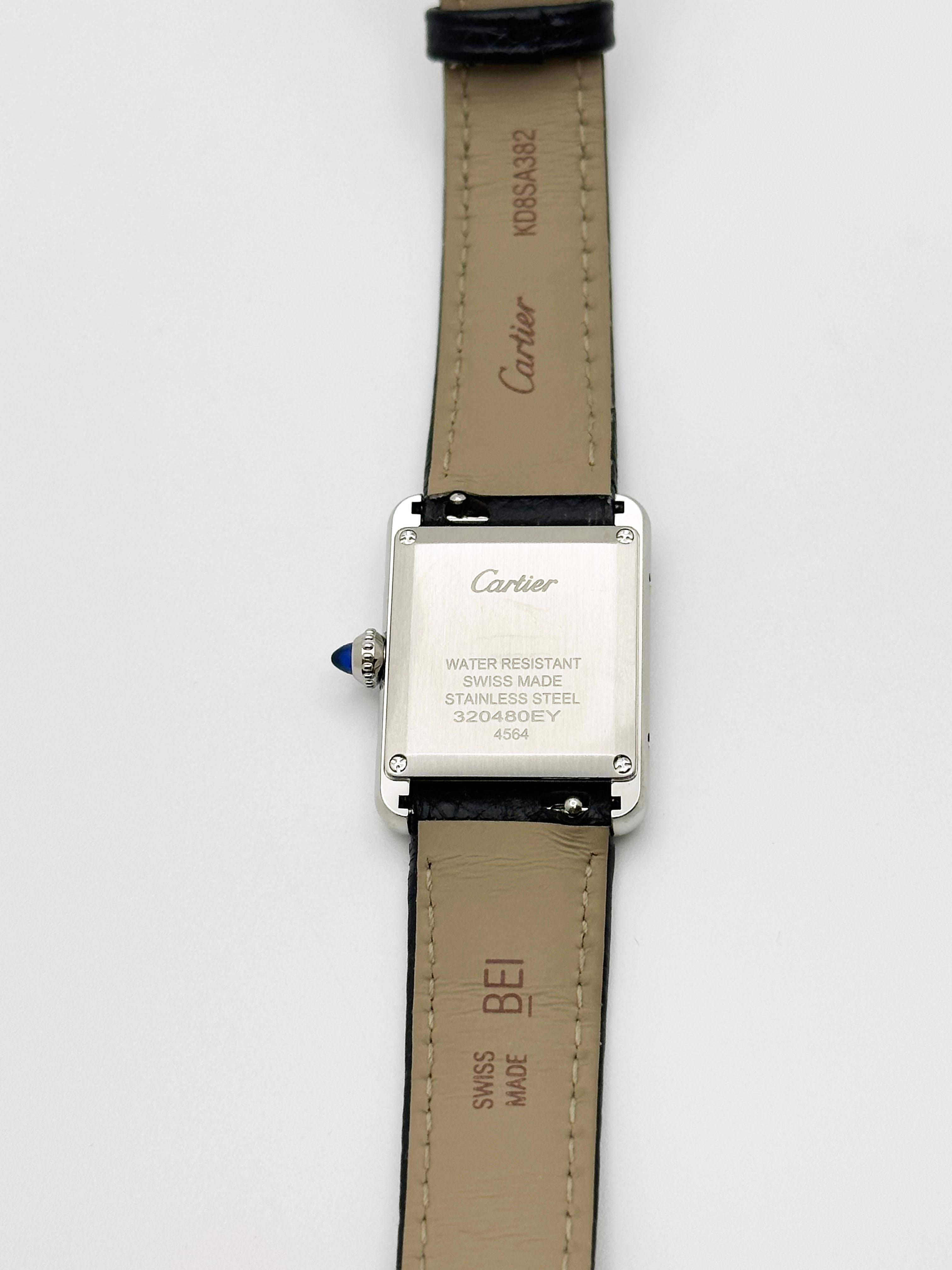 2025 Cartier Tank Must Solarbeat WSTA0119 Movimento fotovoltaico Steele Box Paper in vendita 6