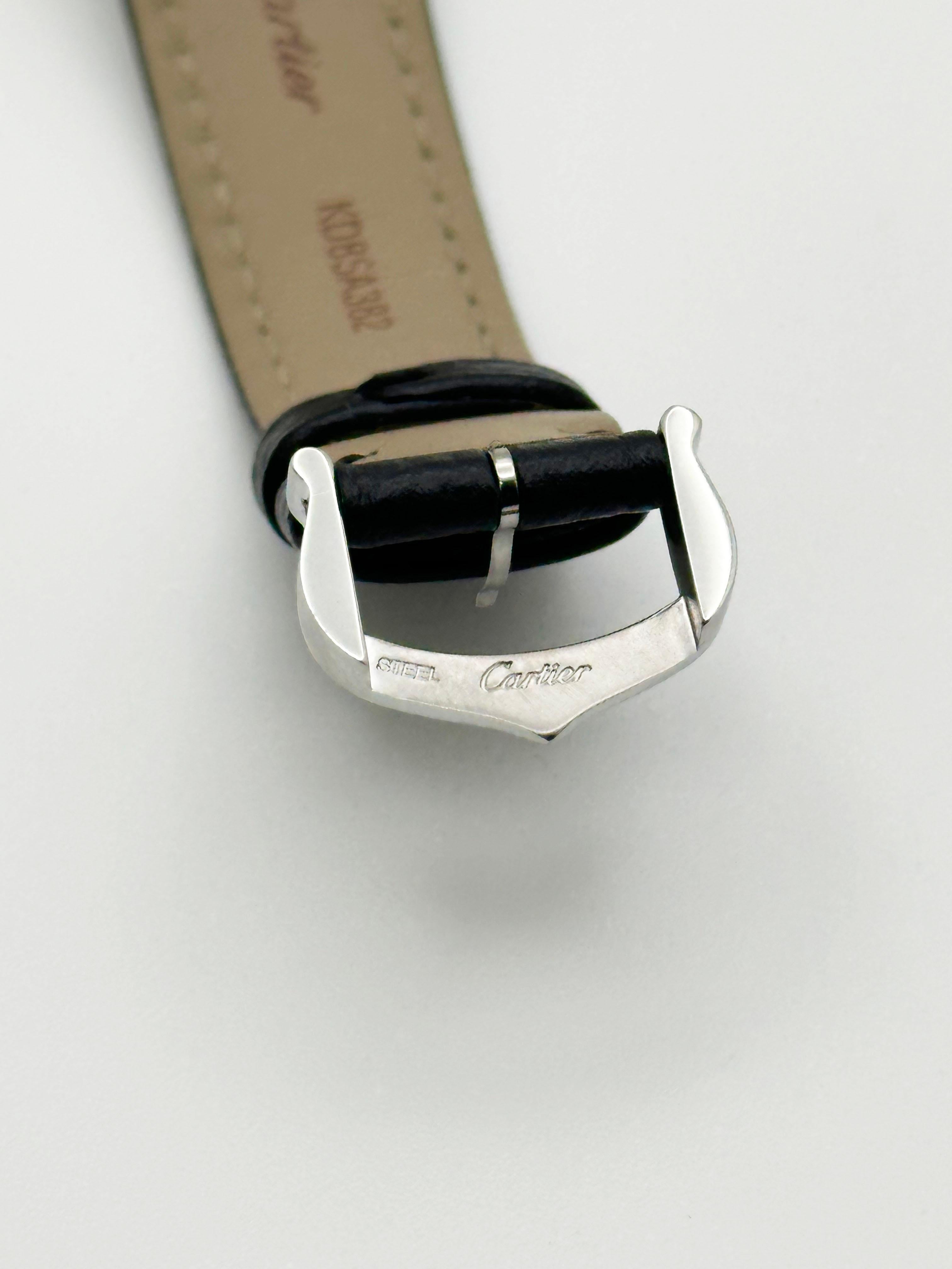 2025 Cartier Tank Must Solarbeat WSTA0119 Movimento fotovoltaico Steele Box Paper in vendita 5