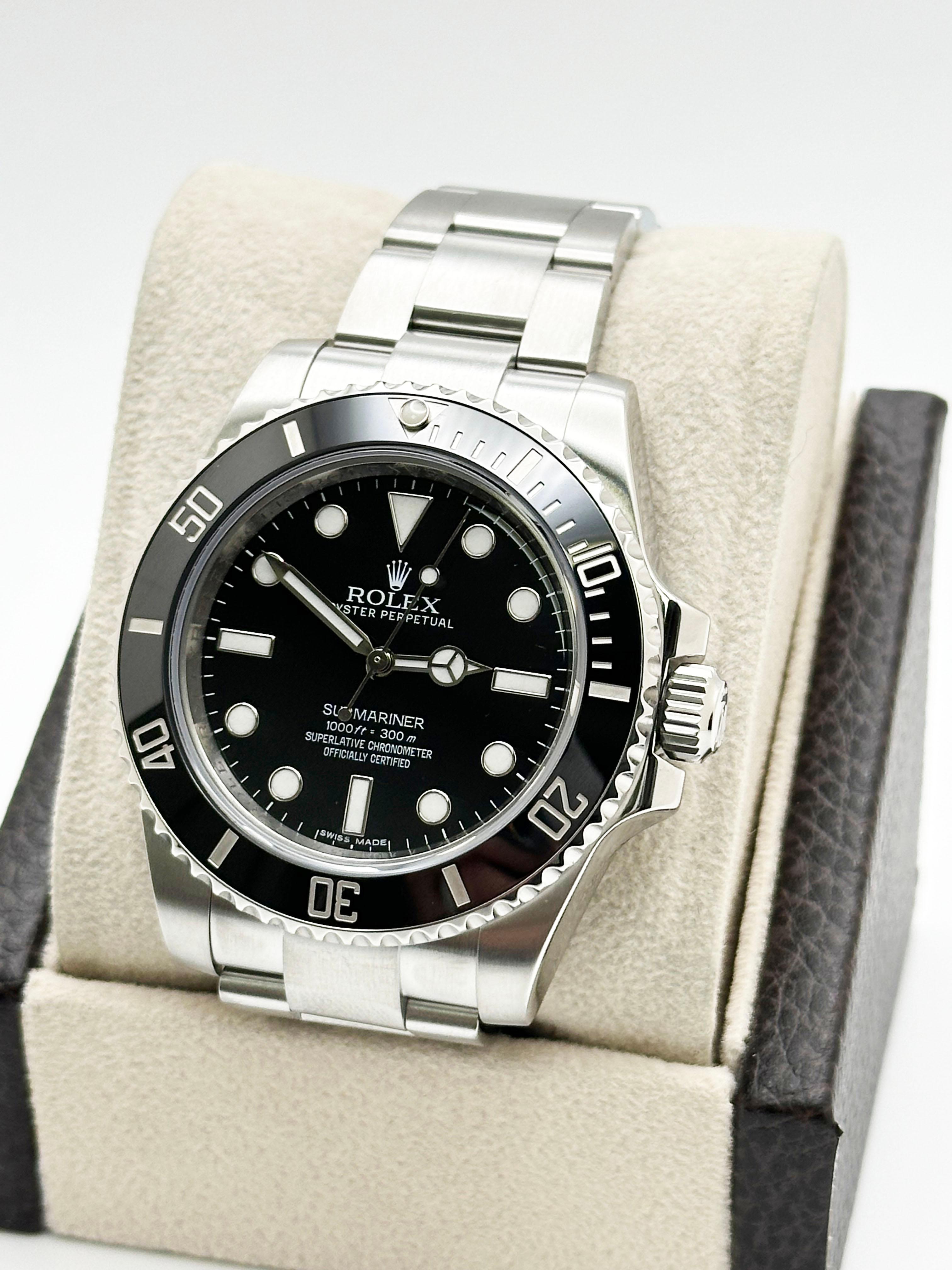 2025 CPO Rolex Submariner No Date 114060 Black Ceramic Stainless Steel 40mm Box For Sale 1
