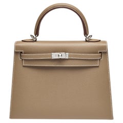 2025 Hermès Étoupe Epsom Sellier Kelly 25 PHW