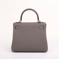 2025 Hermès Gris Étain Togo Retourne Kelly 25 GHW